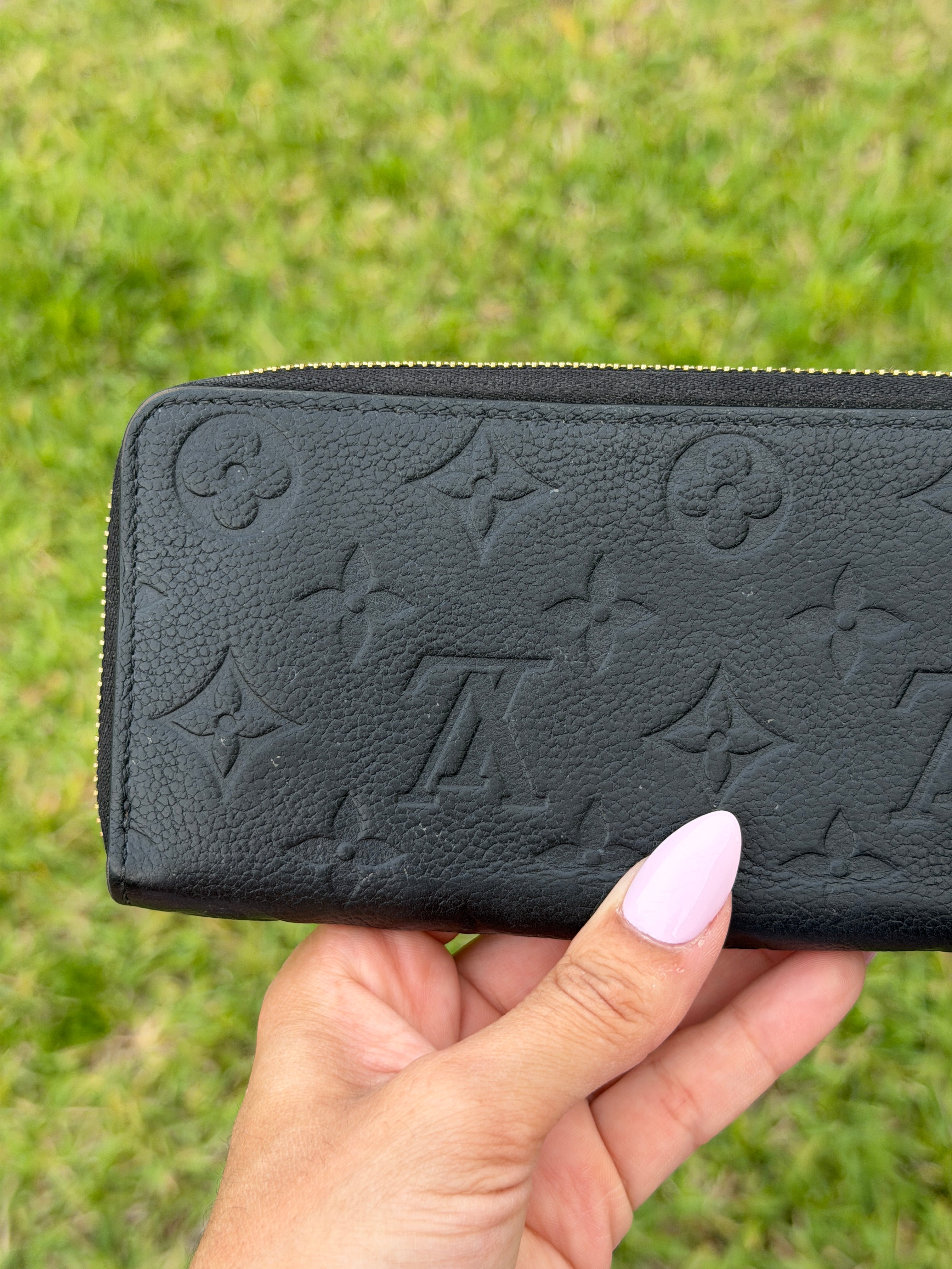 Louis Vuitton Clemence Wallet Black Empreinte