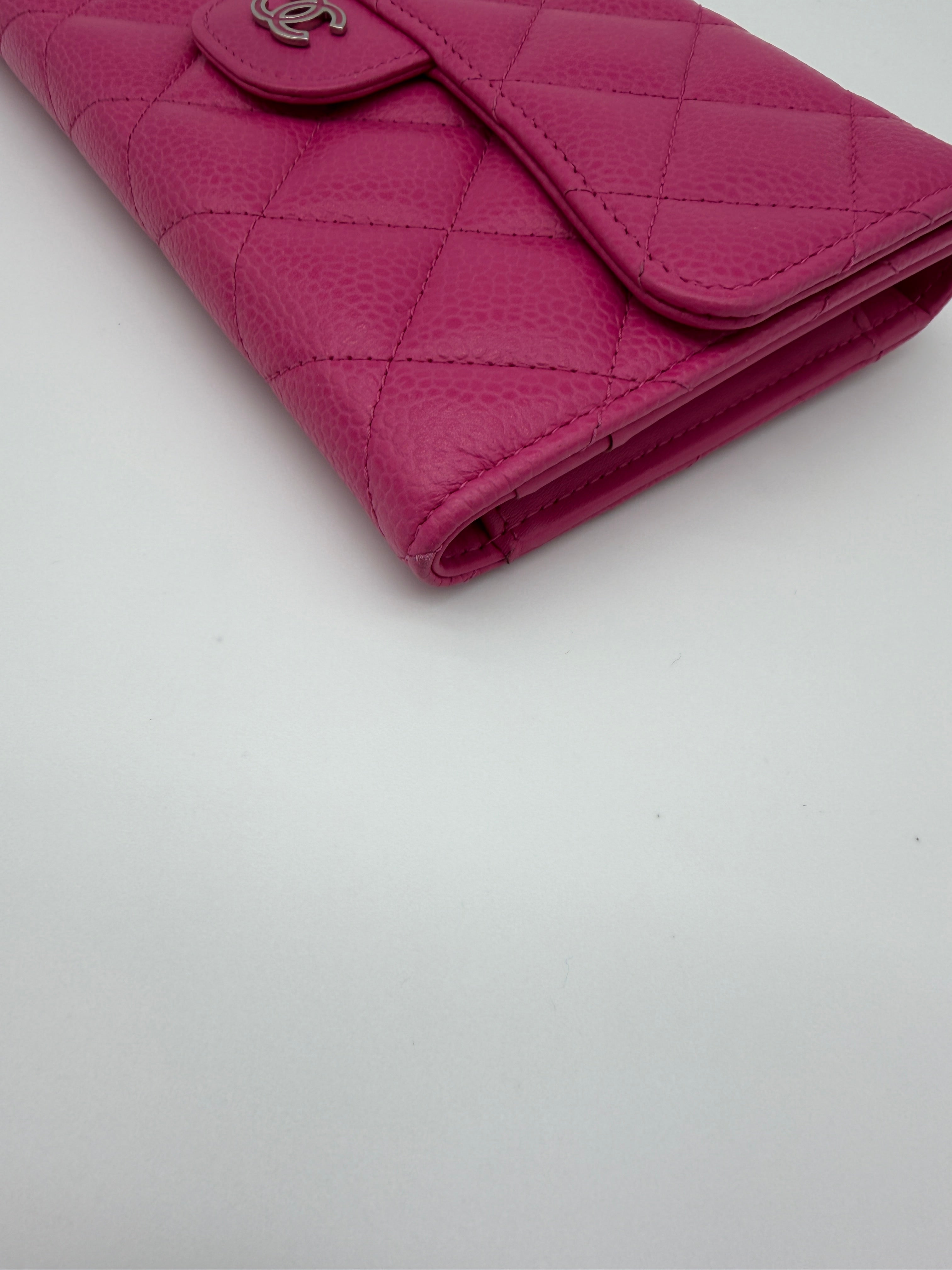 Chanel Pink Caviar Large Flap Wallet