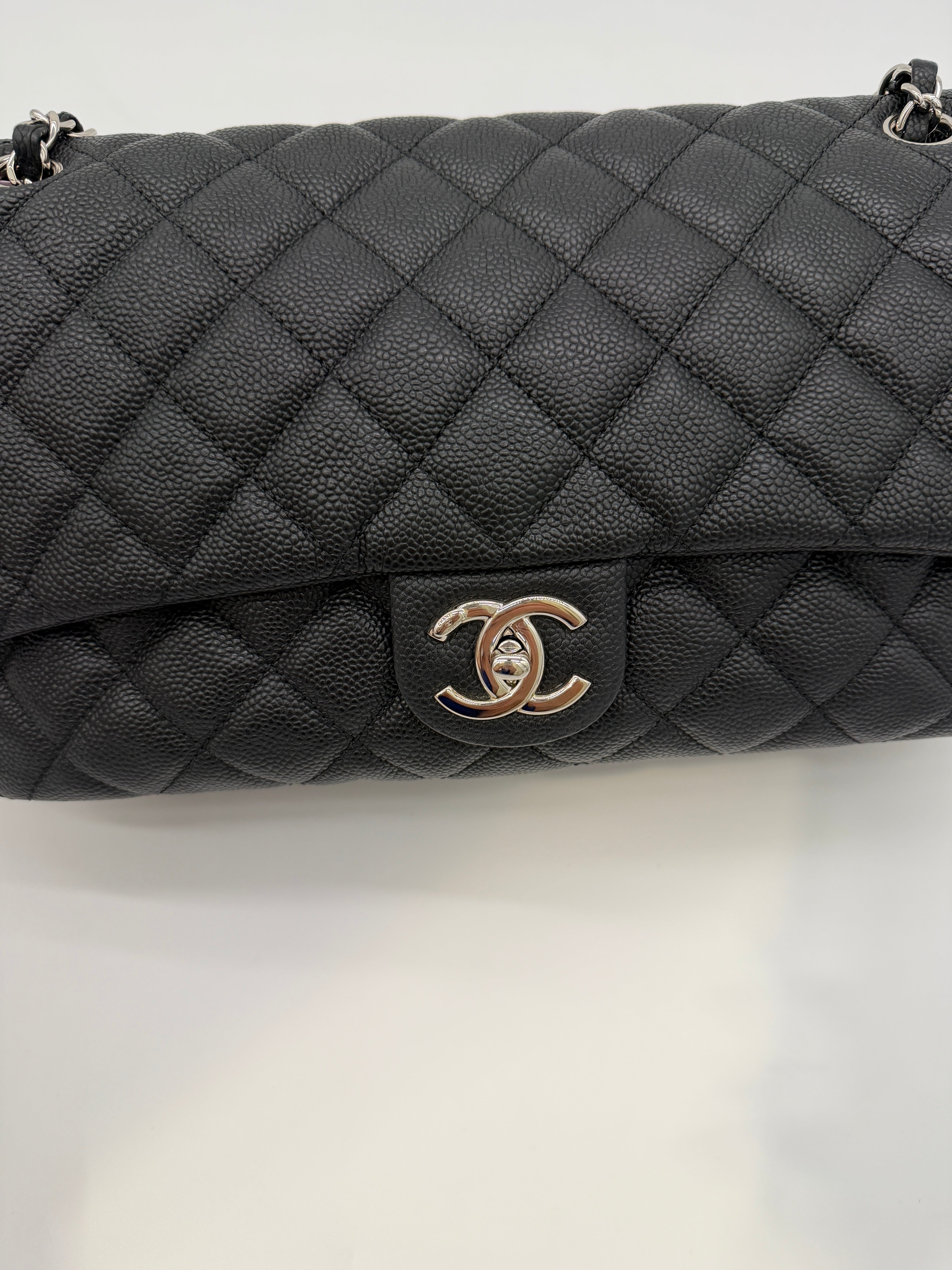 Chanel Jumbo Caviar Easy Flap Bag