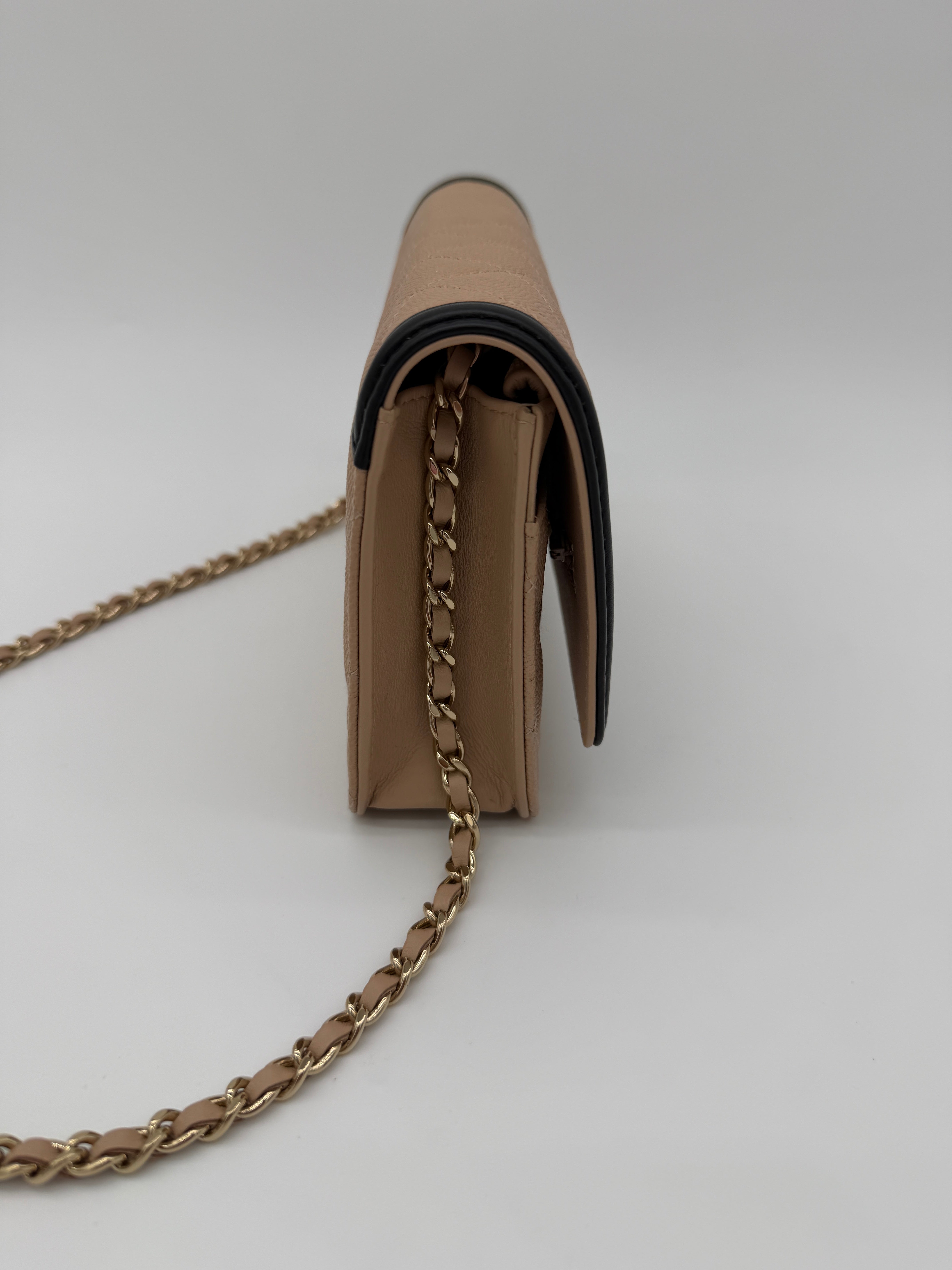 Chanel Filigree Caviar Wallet on Chain