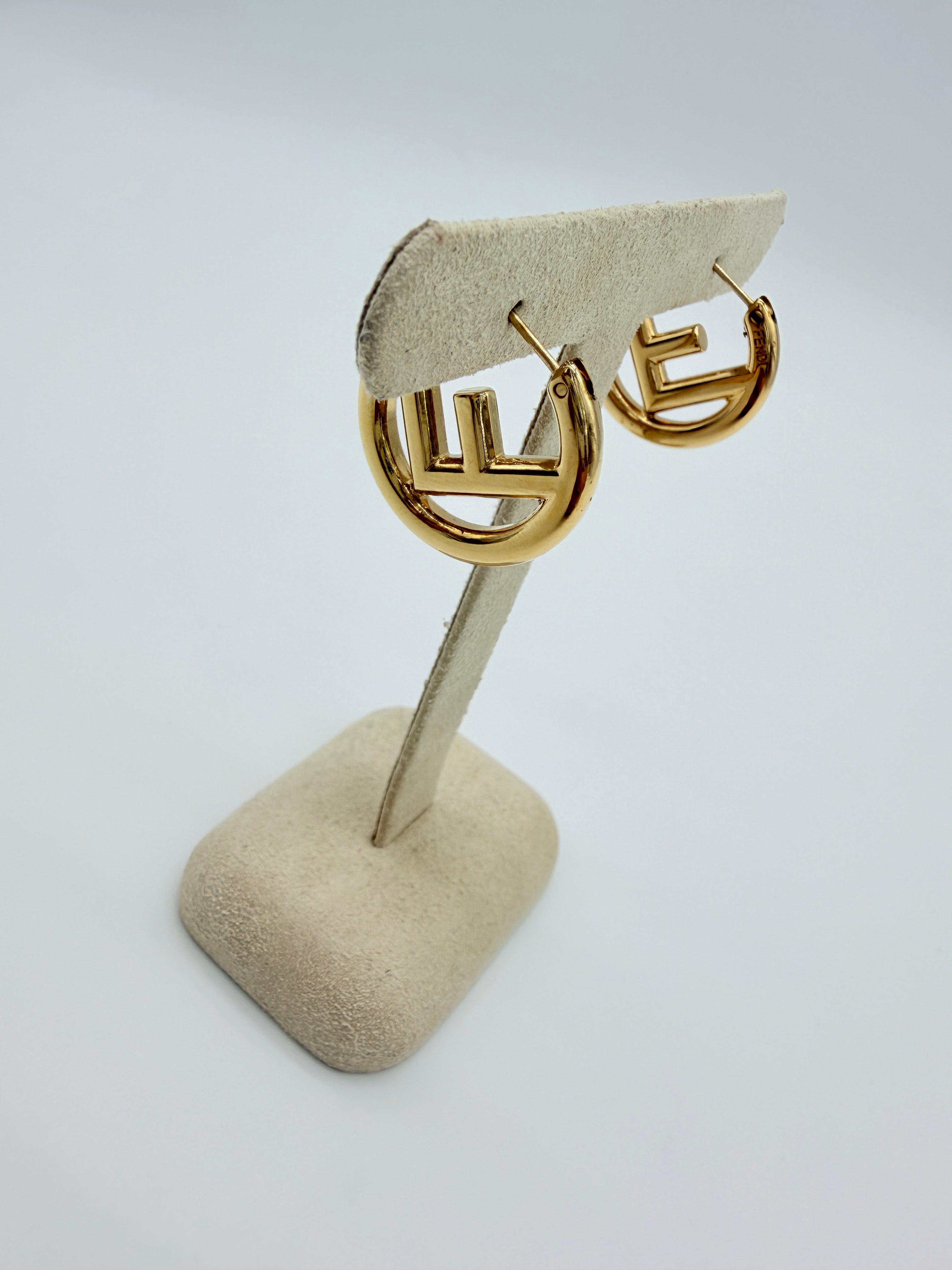 F is Fendi Hoop Earrings