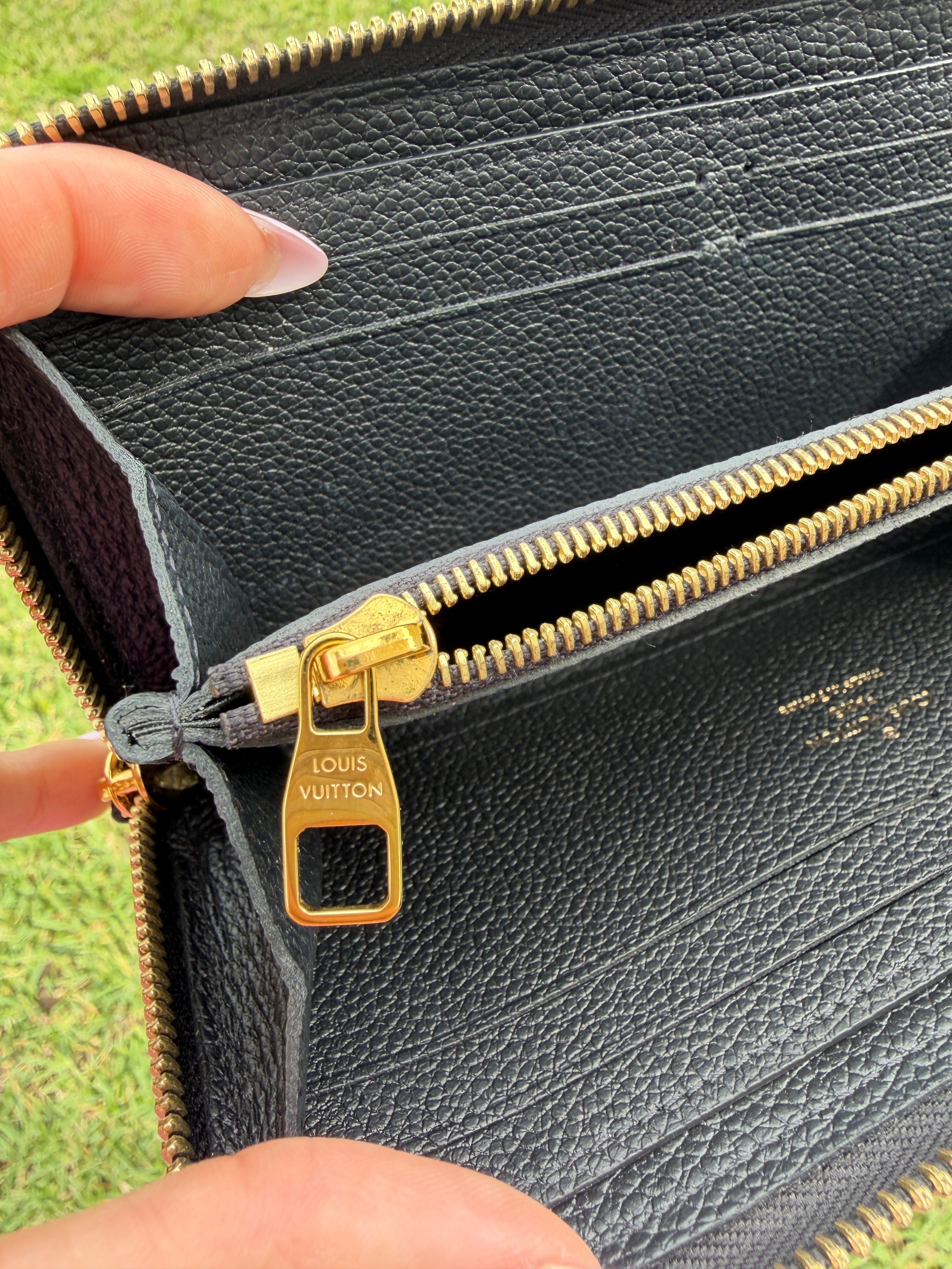 Louis Vuitton Clemence Wallet Black Empreinte