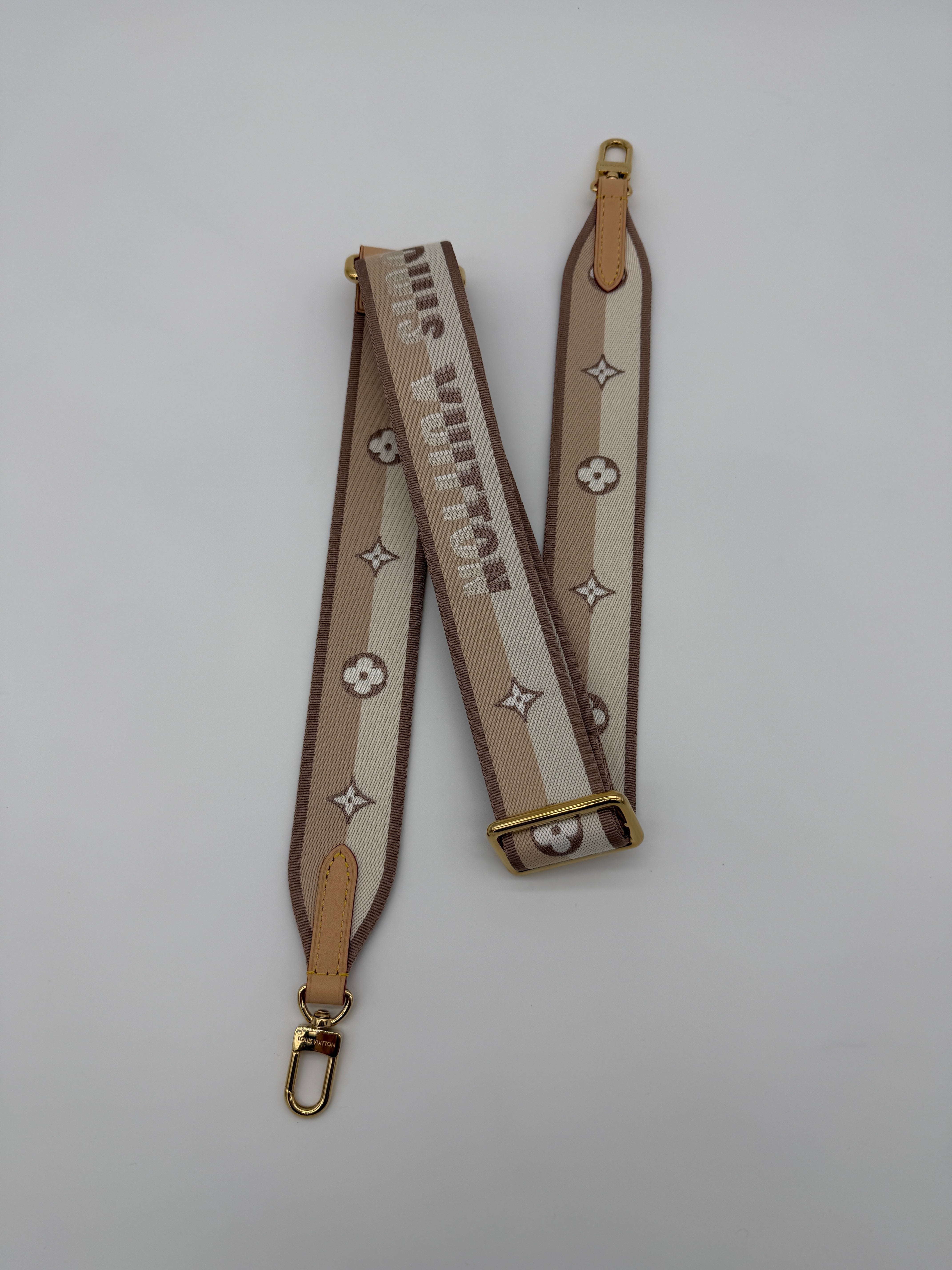 Louis Vuitton Adjustable Brown and Beige Guitar Strap