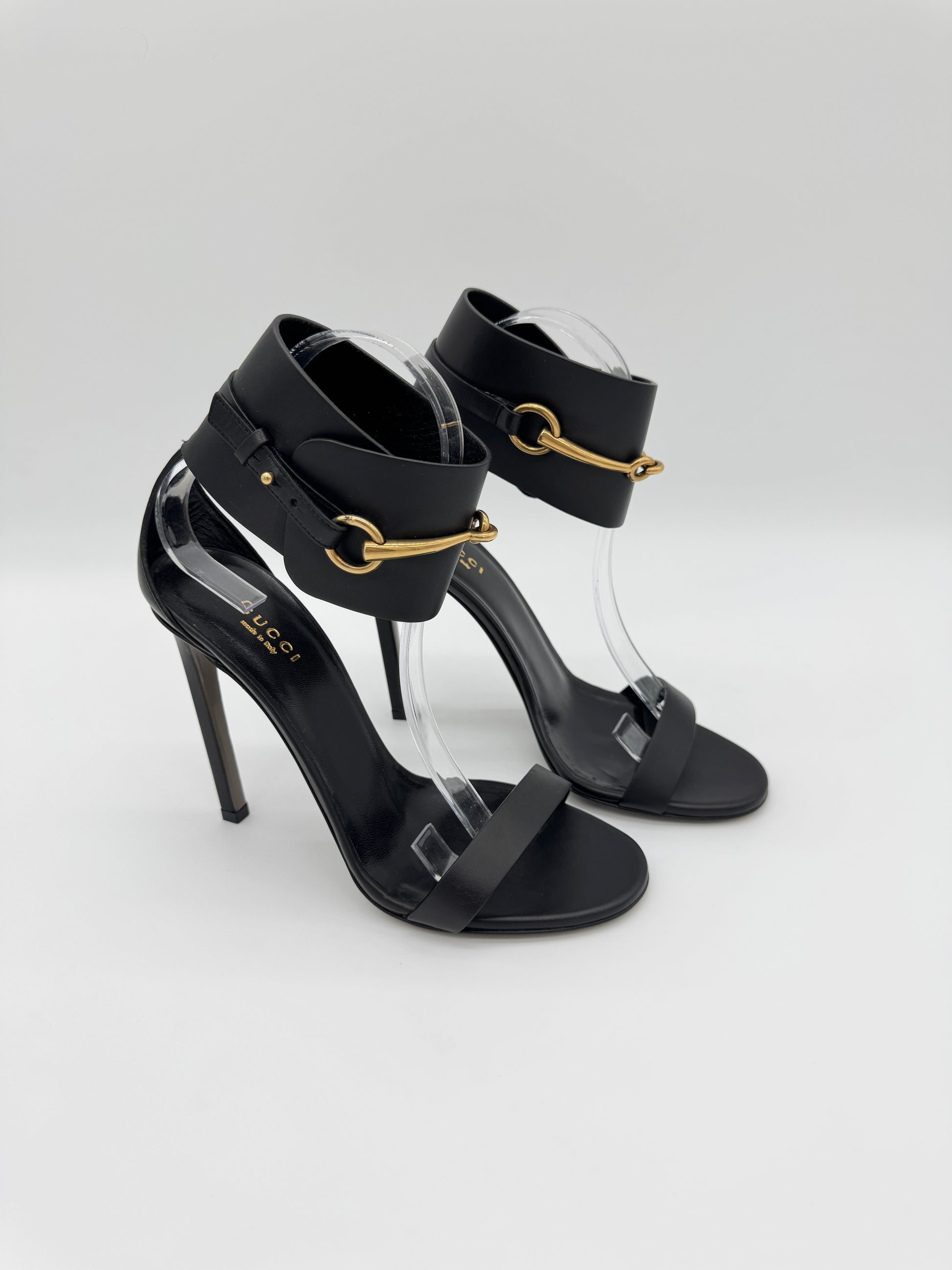 Gucci Ursula Ankle Strap Horsebit Heels