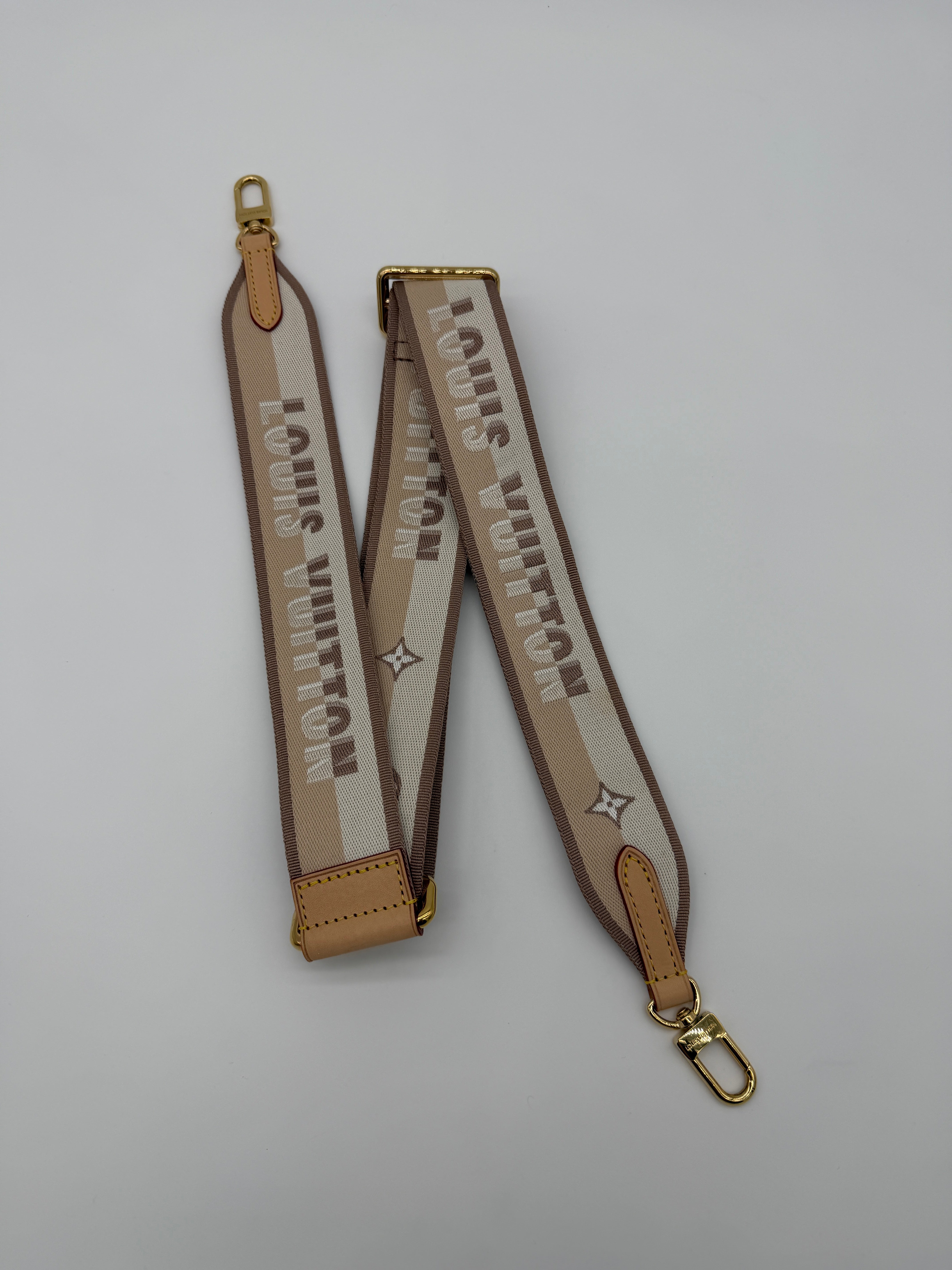 Louis Vuitton Adjustable Brown and Beige Guitar Strap