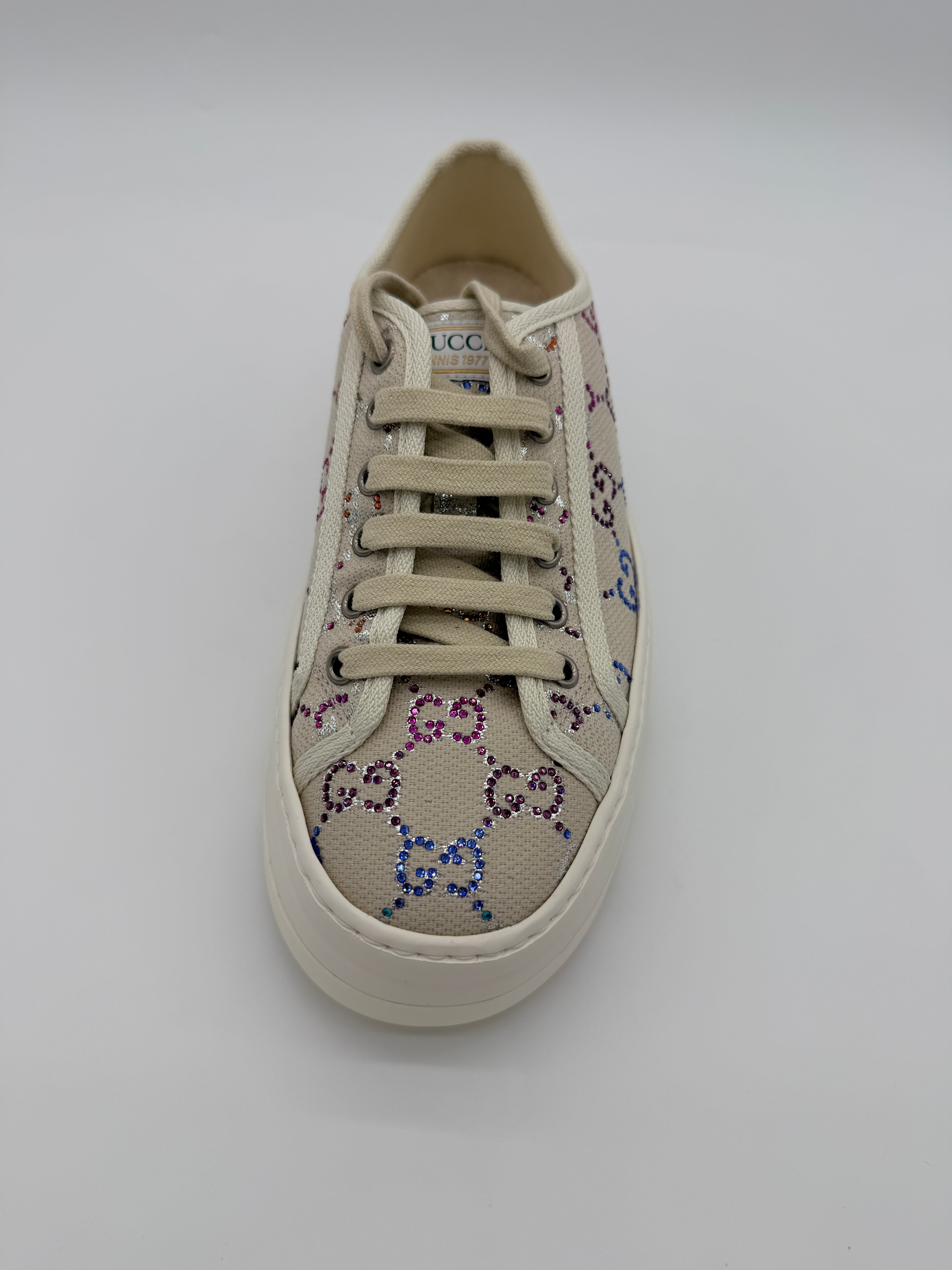 Gucci Crystal GG Platform Sneakers 39