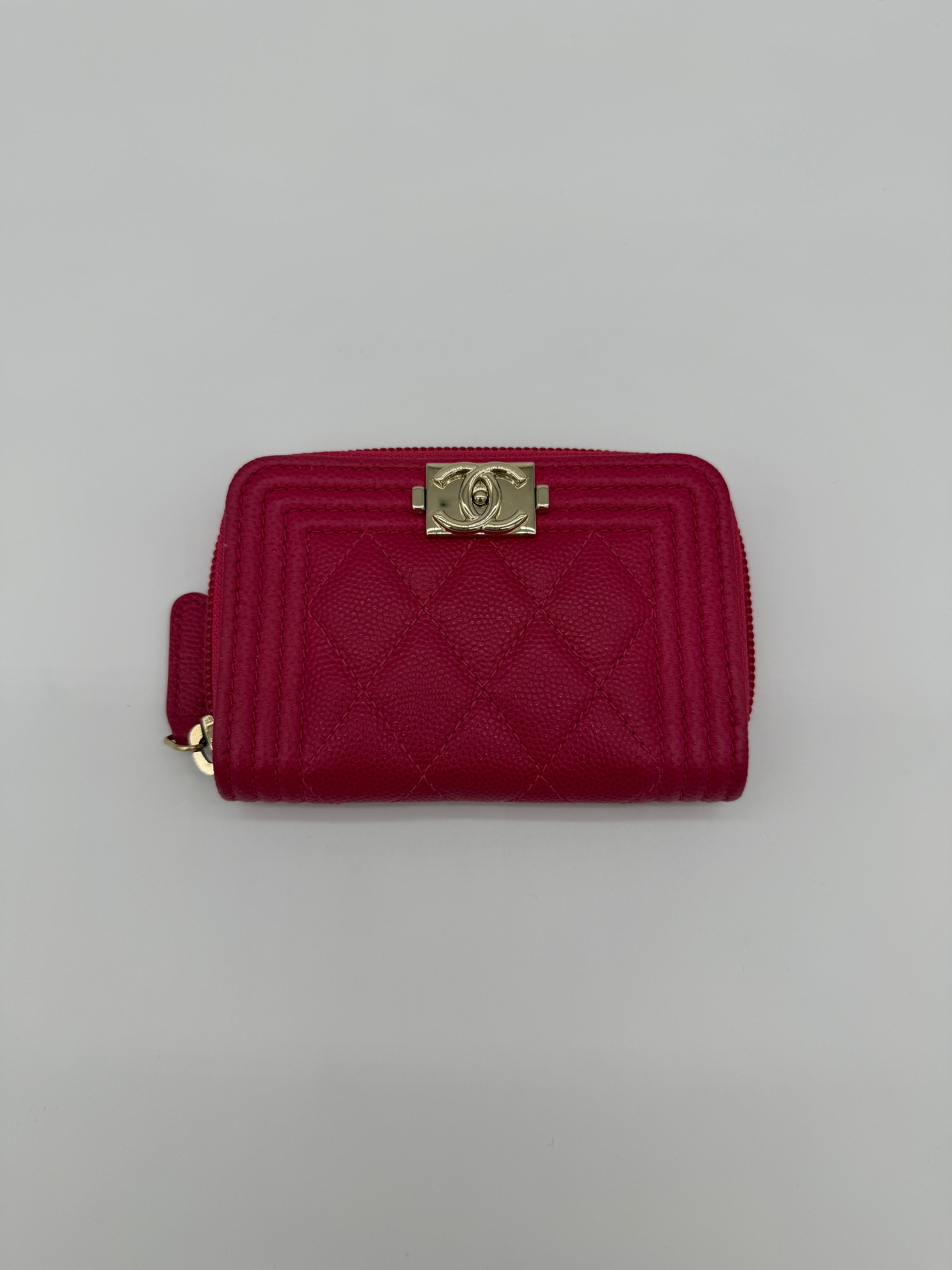 Chanel Caviar Boy Pink Wallet