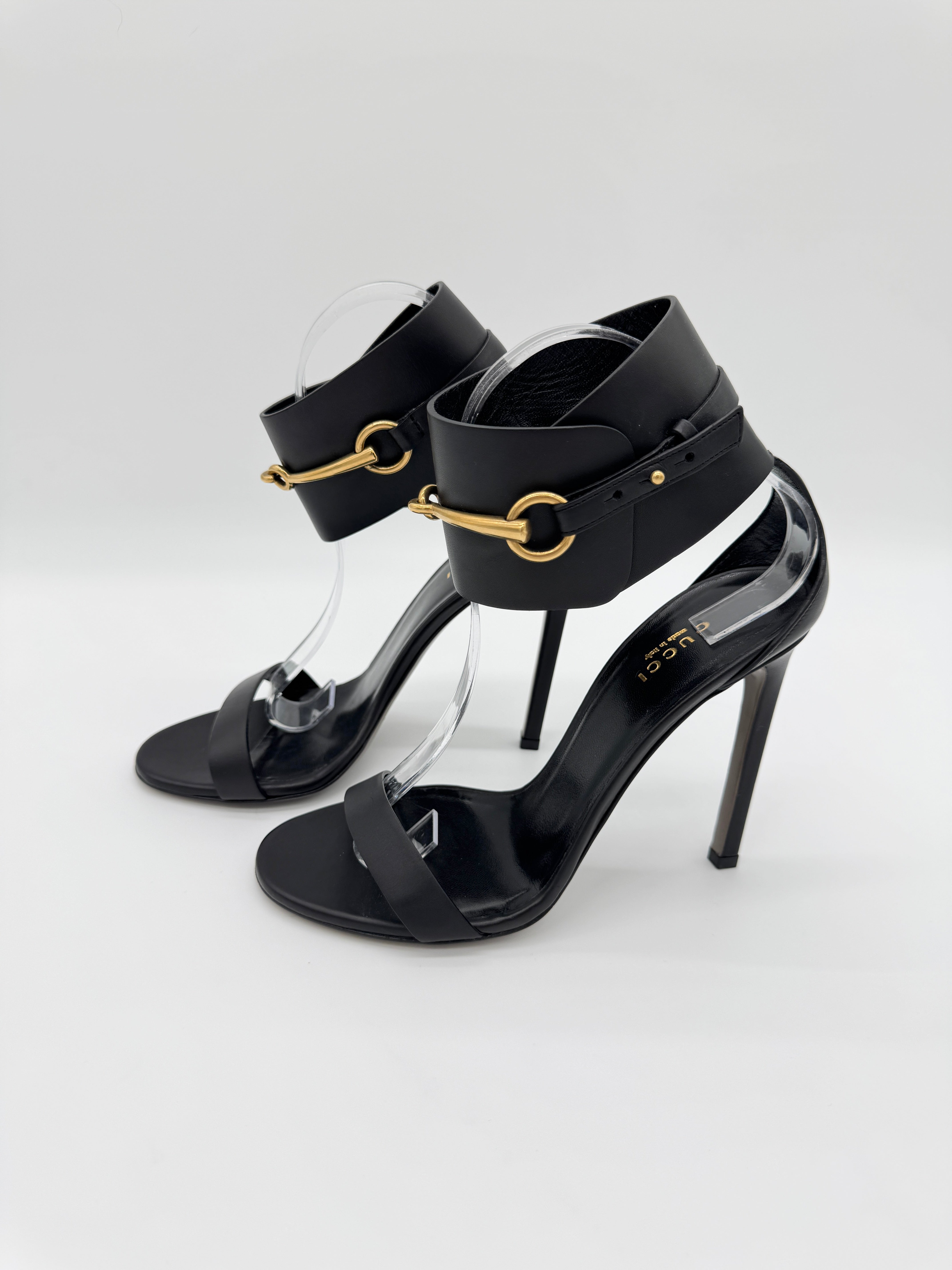 Gucci Ursula Ankle Strap Horsebit Heels