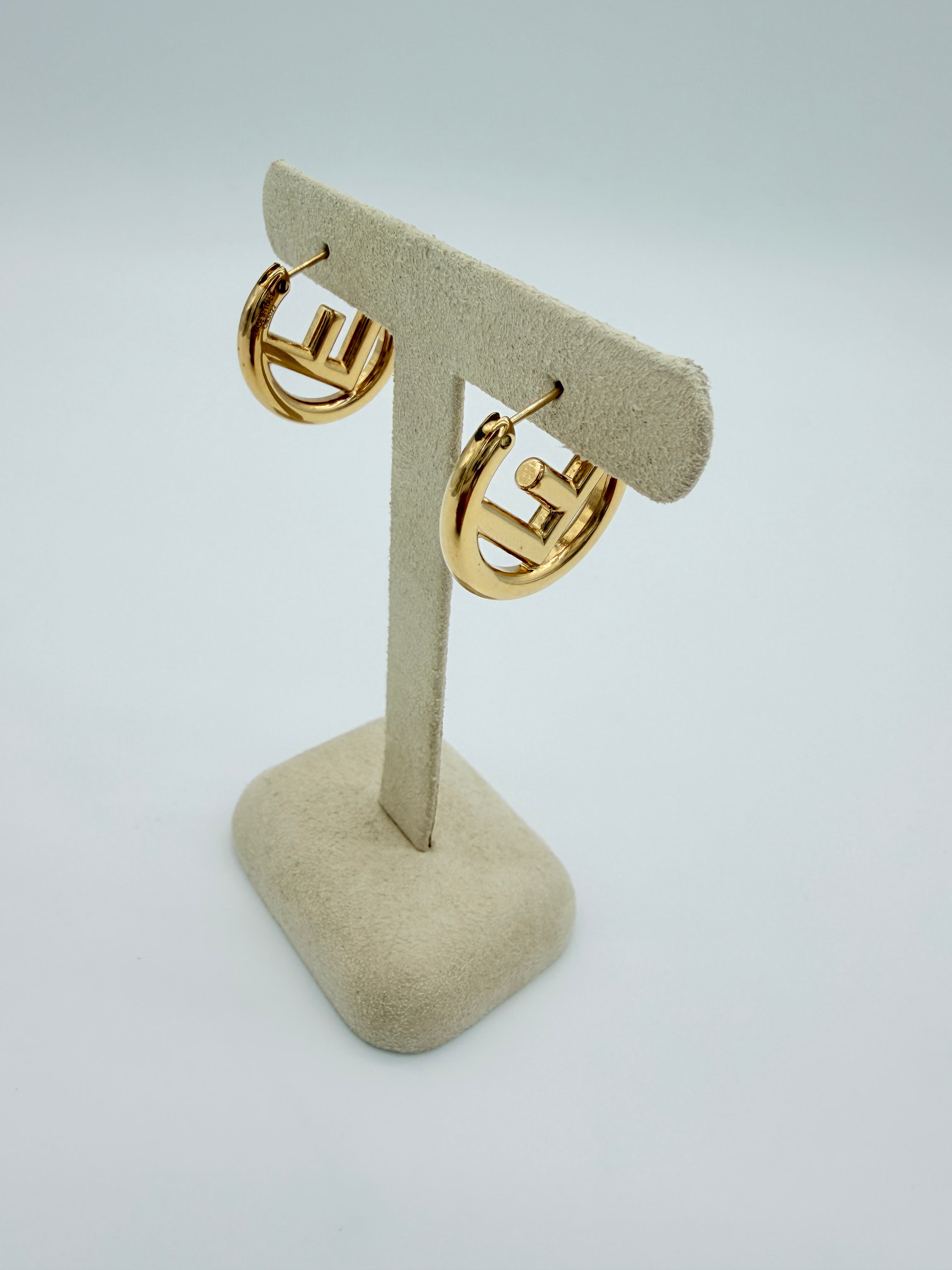 F is Fendi Hoop Earrings