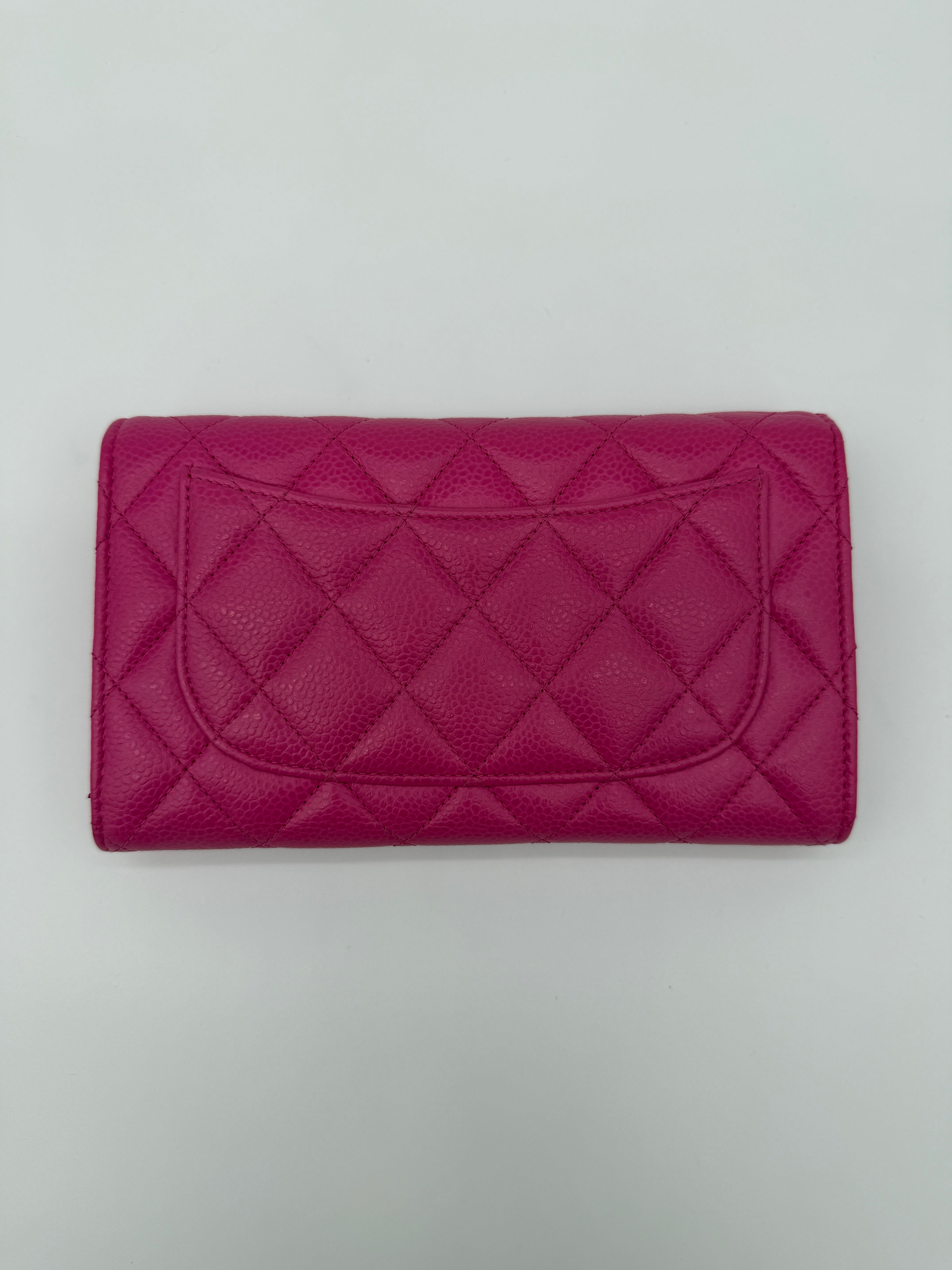Chanel Pink Caviar Large Flap Wallet