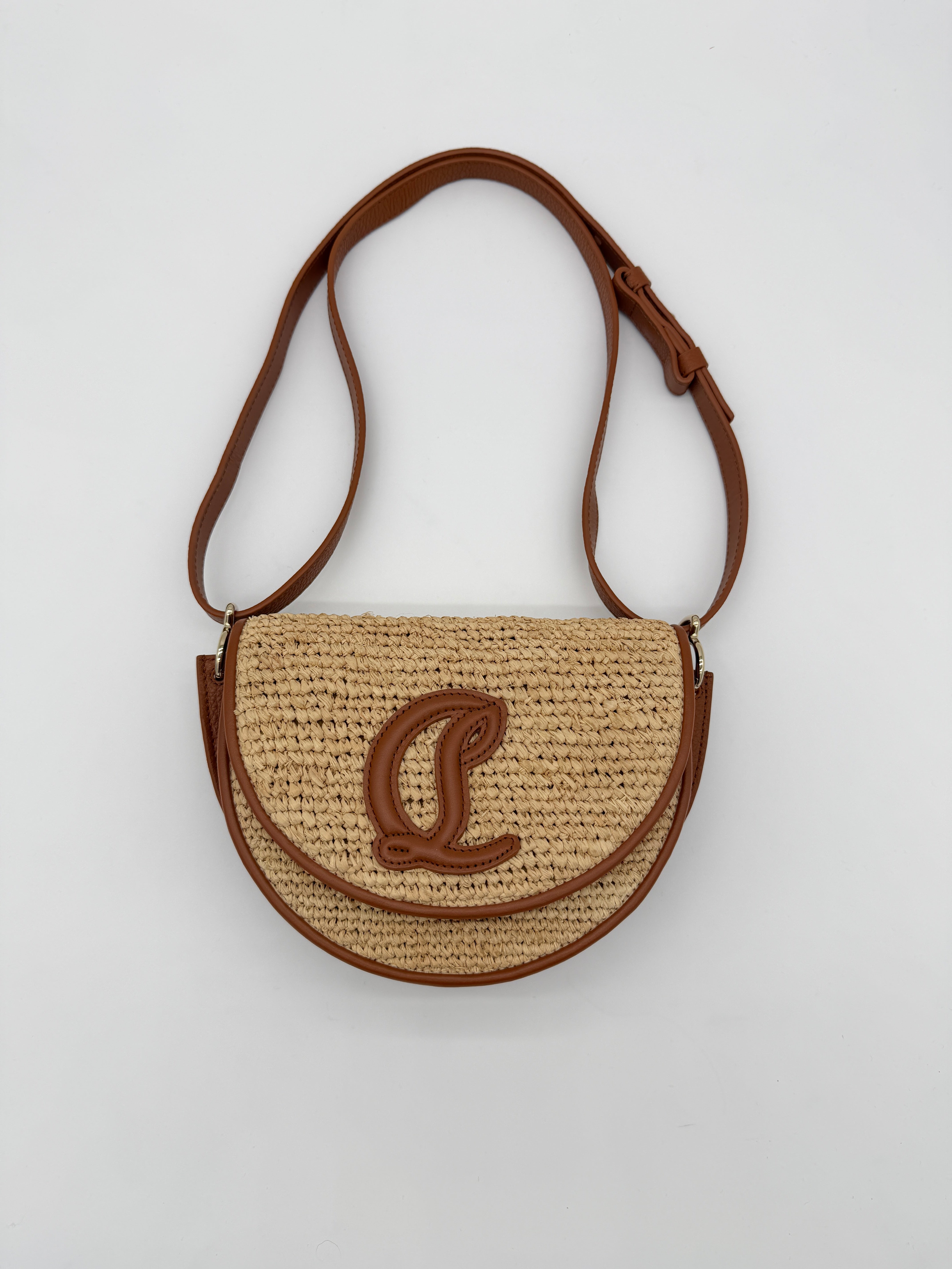 Christian Louboutin Raffia By My Side Crossbody