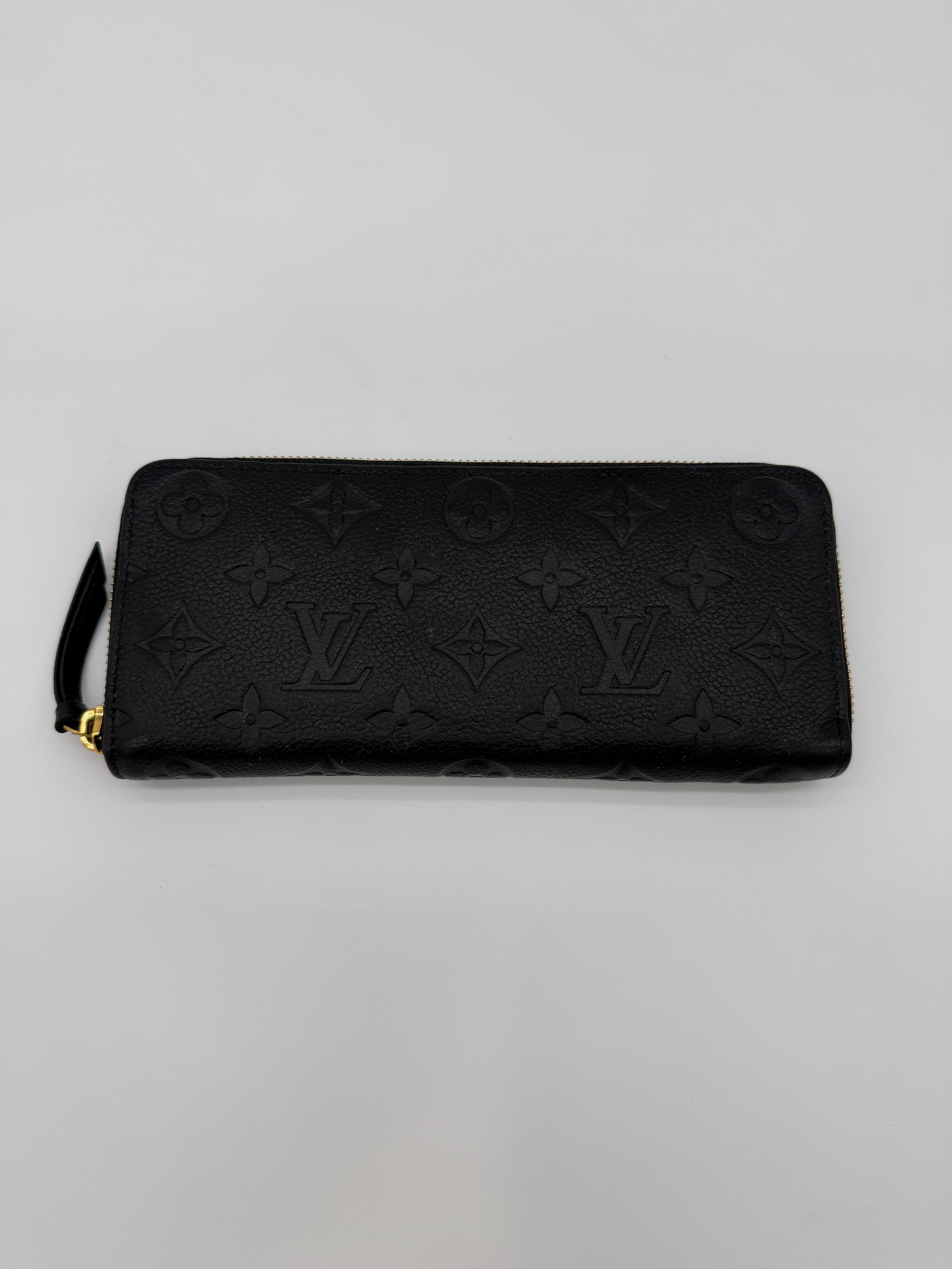 Louis Vuitton Clemence Wallet Black Empreinte