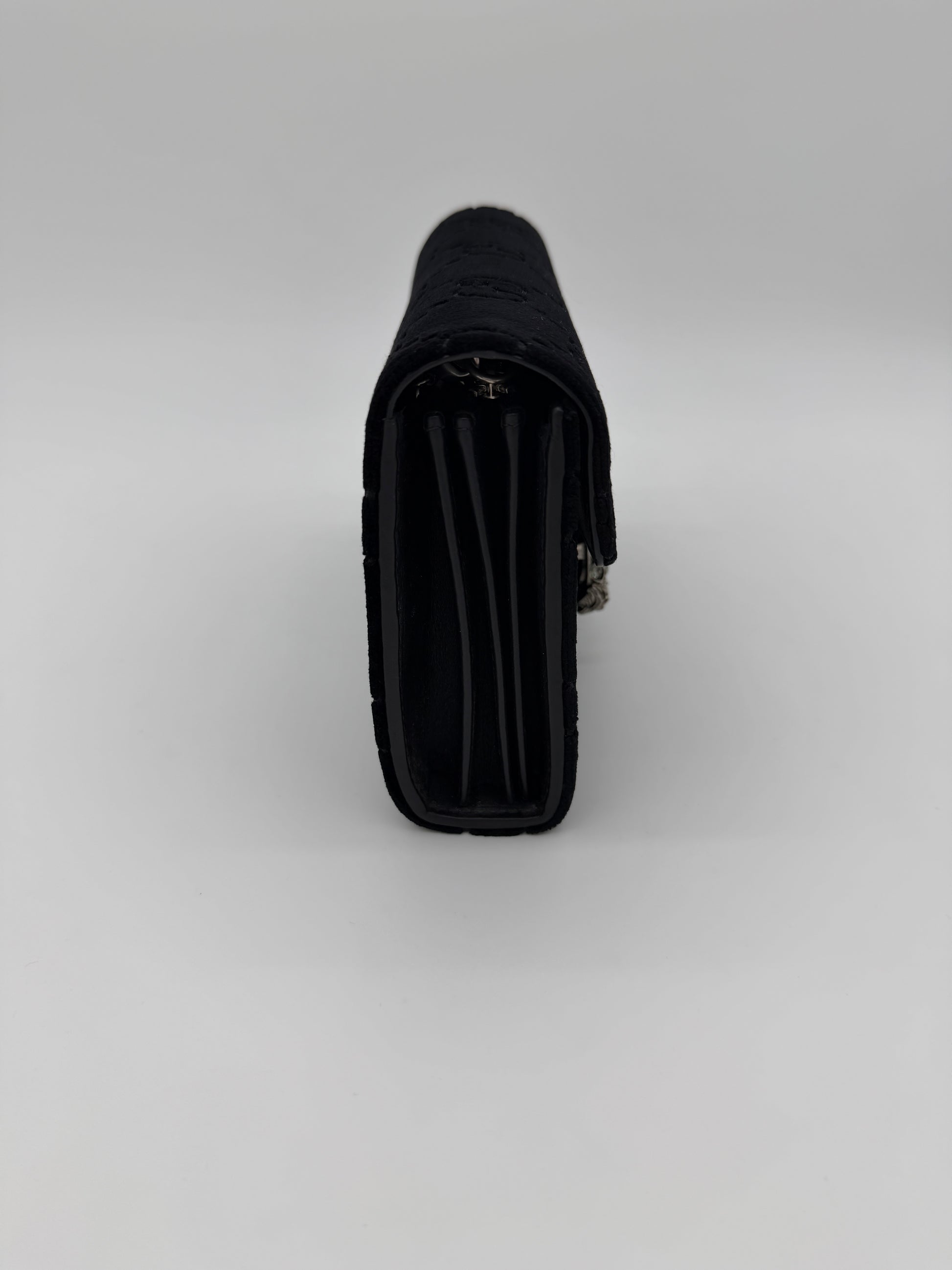 Gucci Dionysus Black Velvet Wallet on Chain