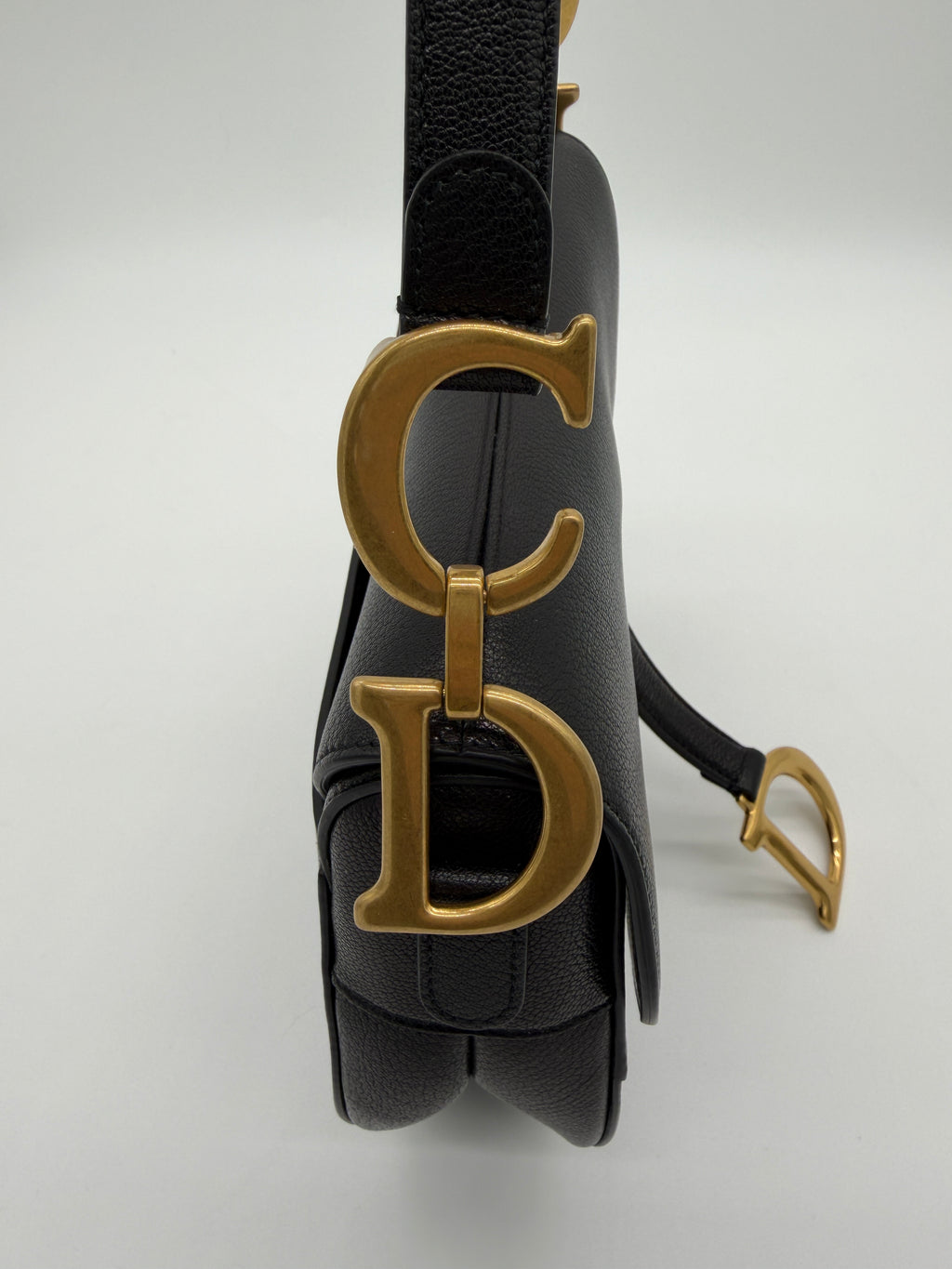 Christian Dior Black Saddle Bag