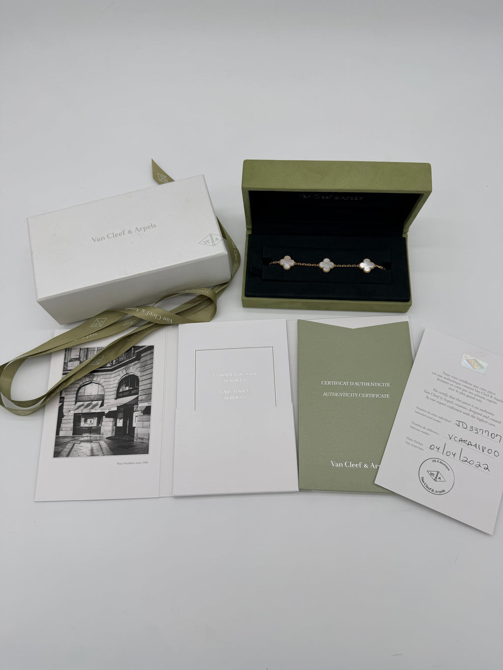 Van Cleef & Arpels Vintage Alhambra Mother of Pearl 5 Motif Bracelet