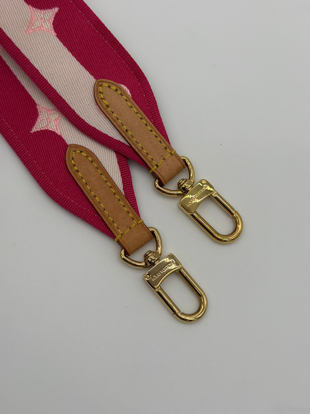 Louis Vuitton Jacquard Neverfull BB Shoulder Strap Pink Peony