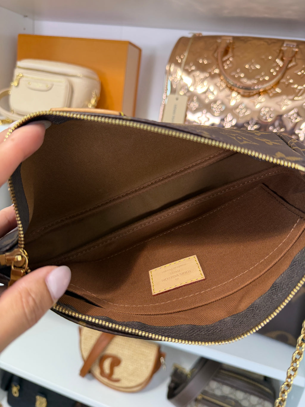 Louis Vuitton Monogram Pochette with Chain