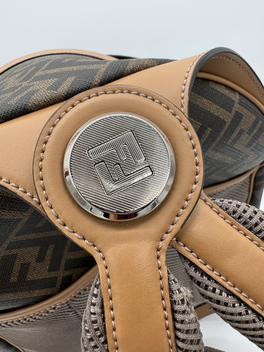 Fendi Diagonal Chiodo Medium Backpack