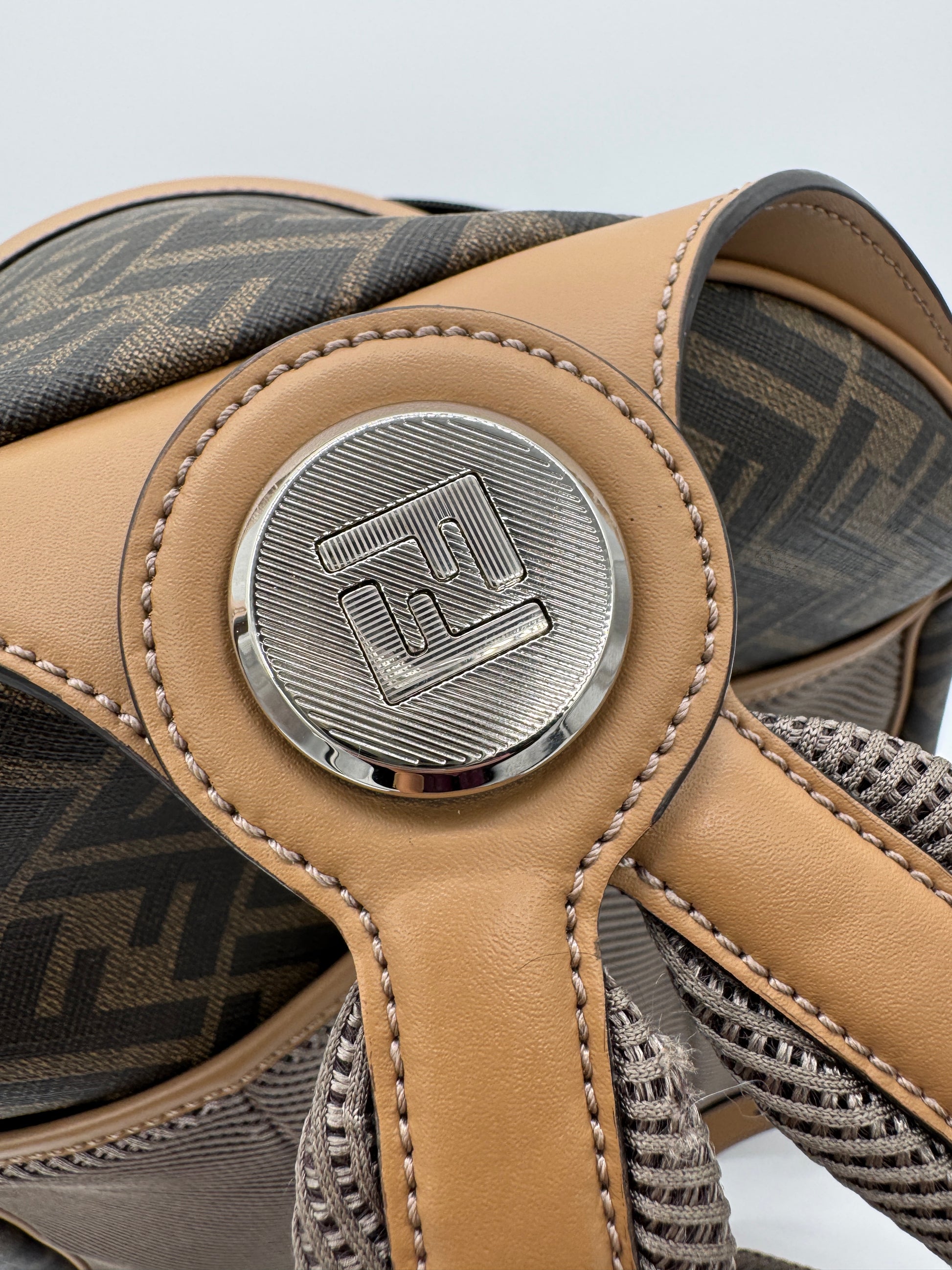 Fendi Diagonal Chiodo Medium Backpack