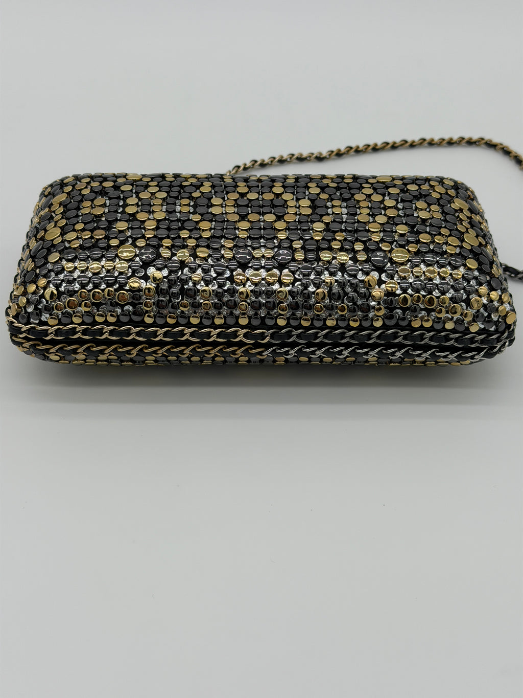 Chanel Studded Chain Around CC Evening Clutch