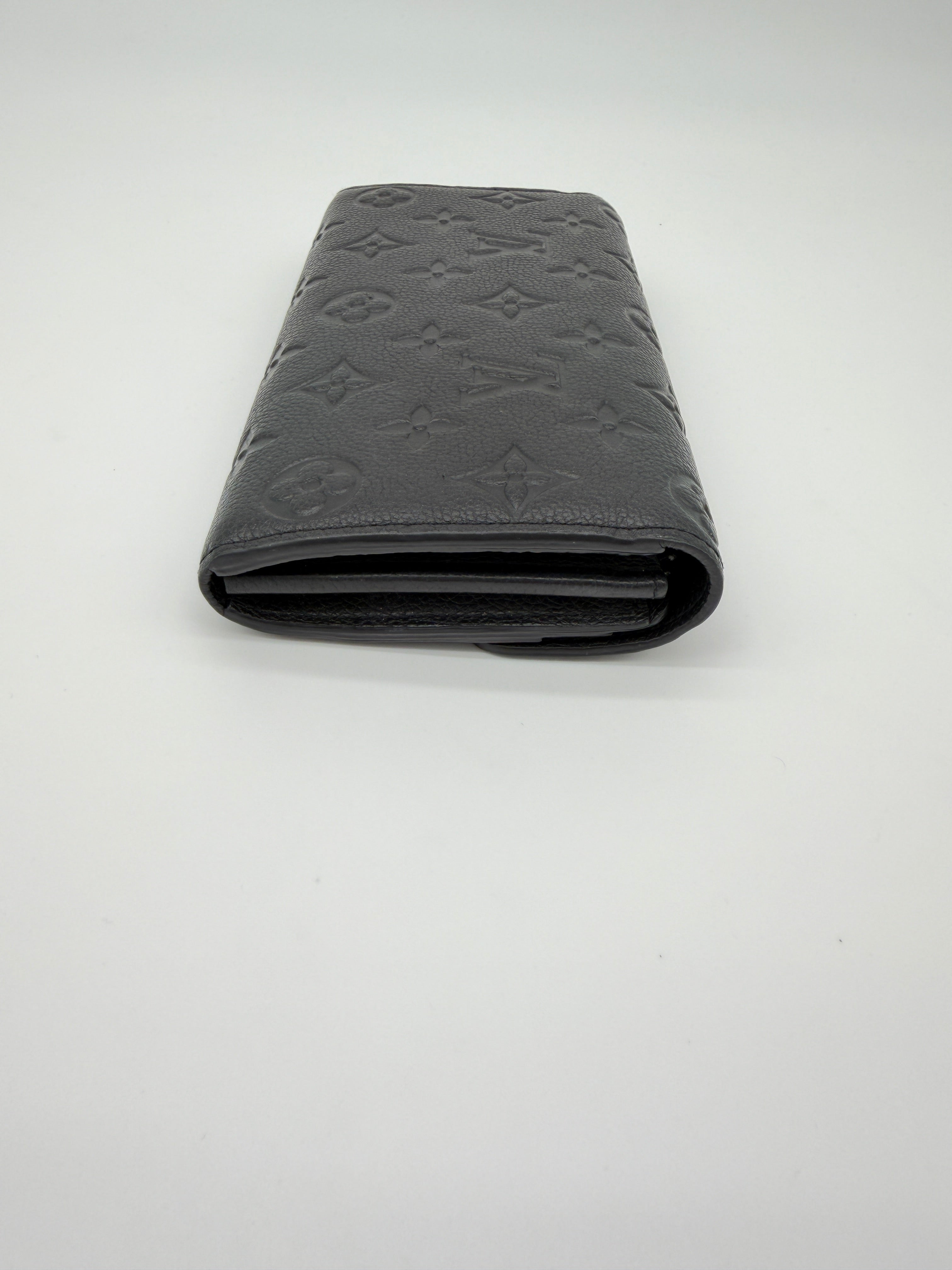 Louis Vuitton Black Empreinte Sarah Wallet
