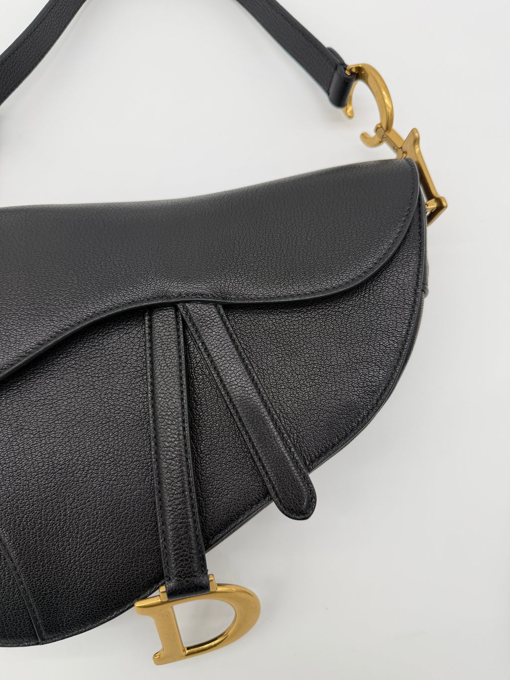 Christian Dior Black Saddle Bag