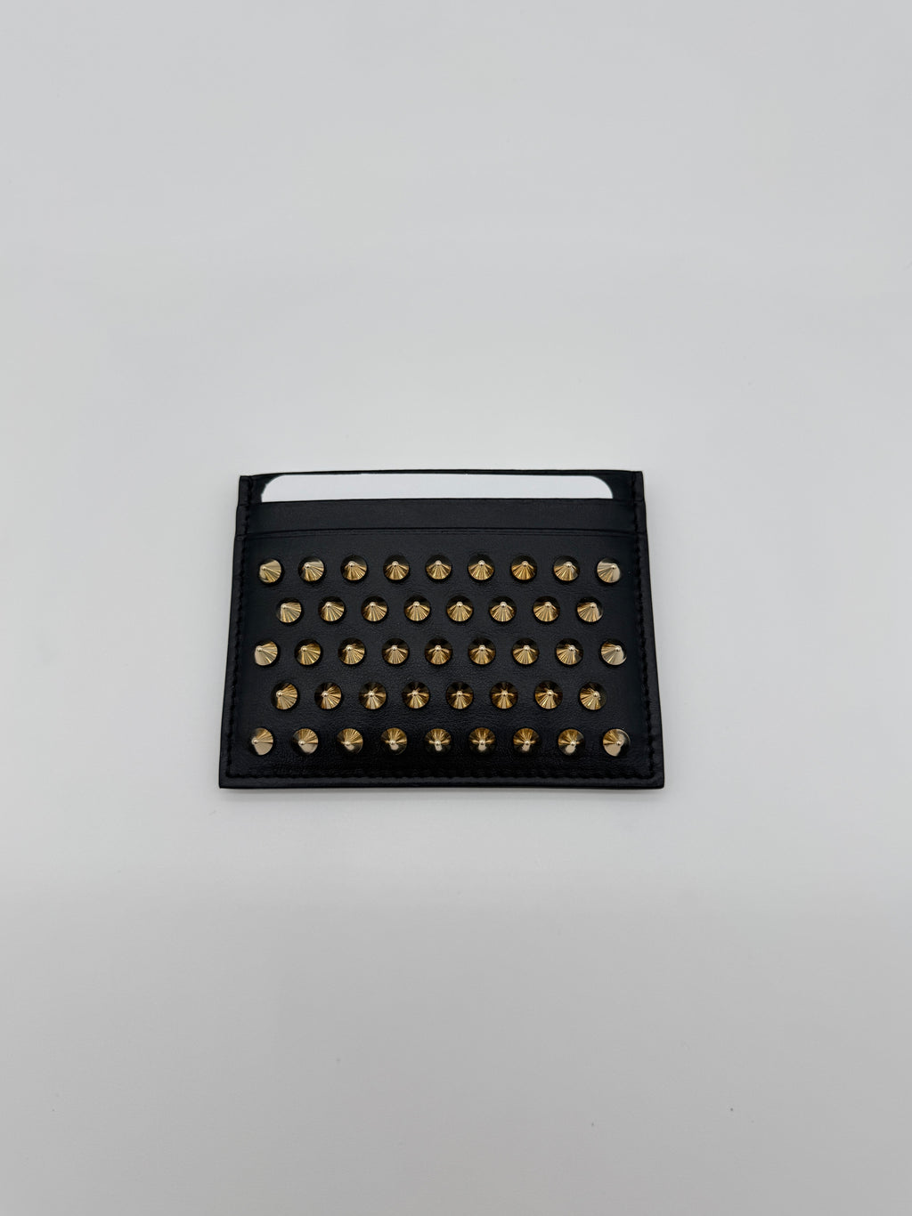 Christian Louboutin Kios Spiked Leather Cardholder