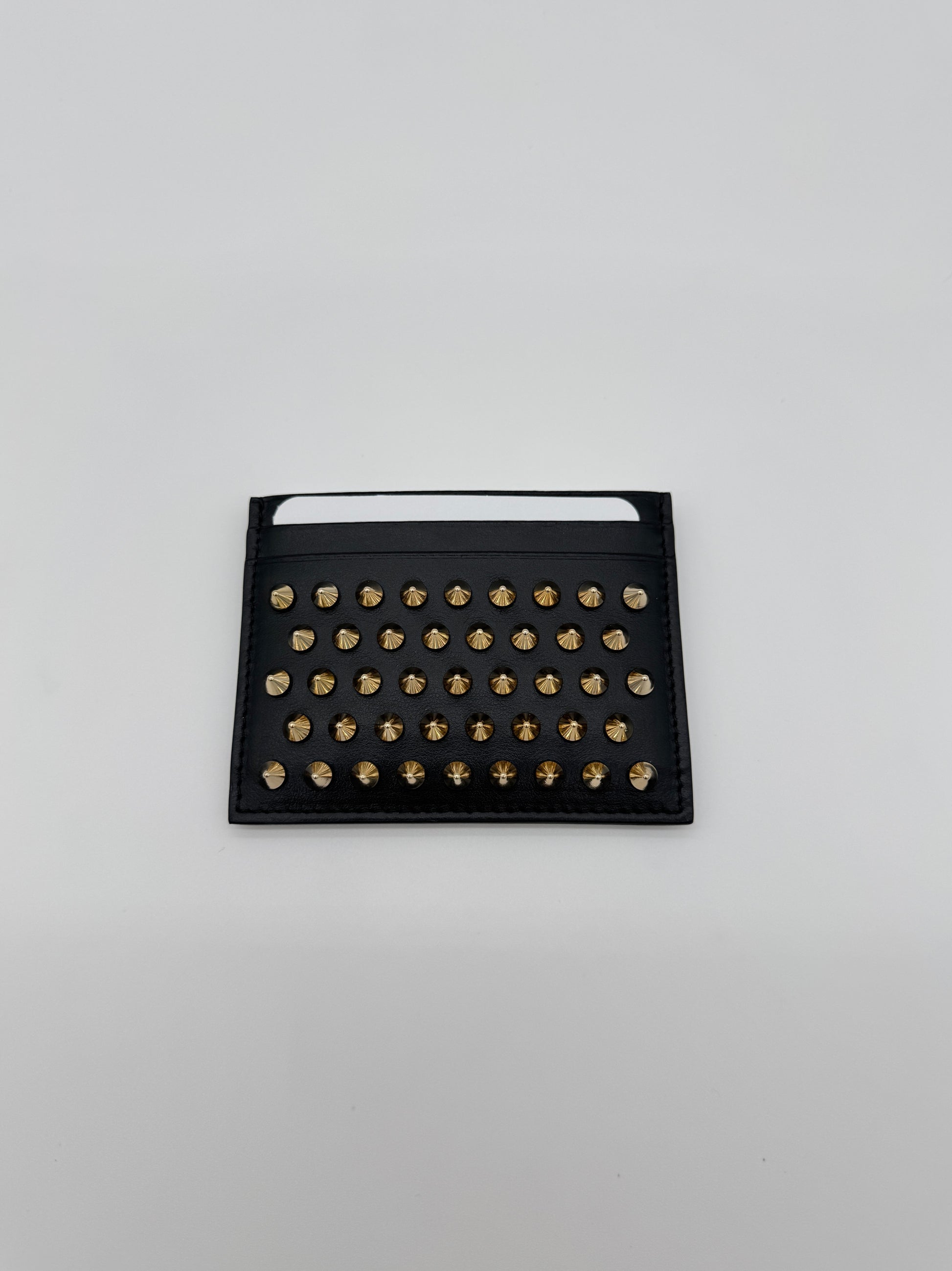 Christian Louboutin Kios Spiked Leather Cardholder