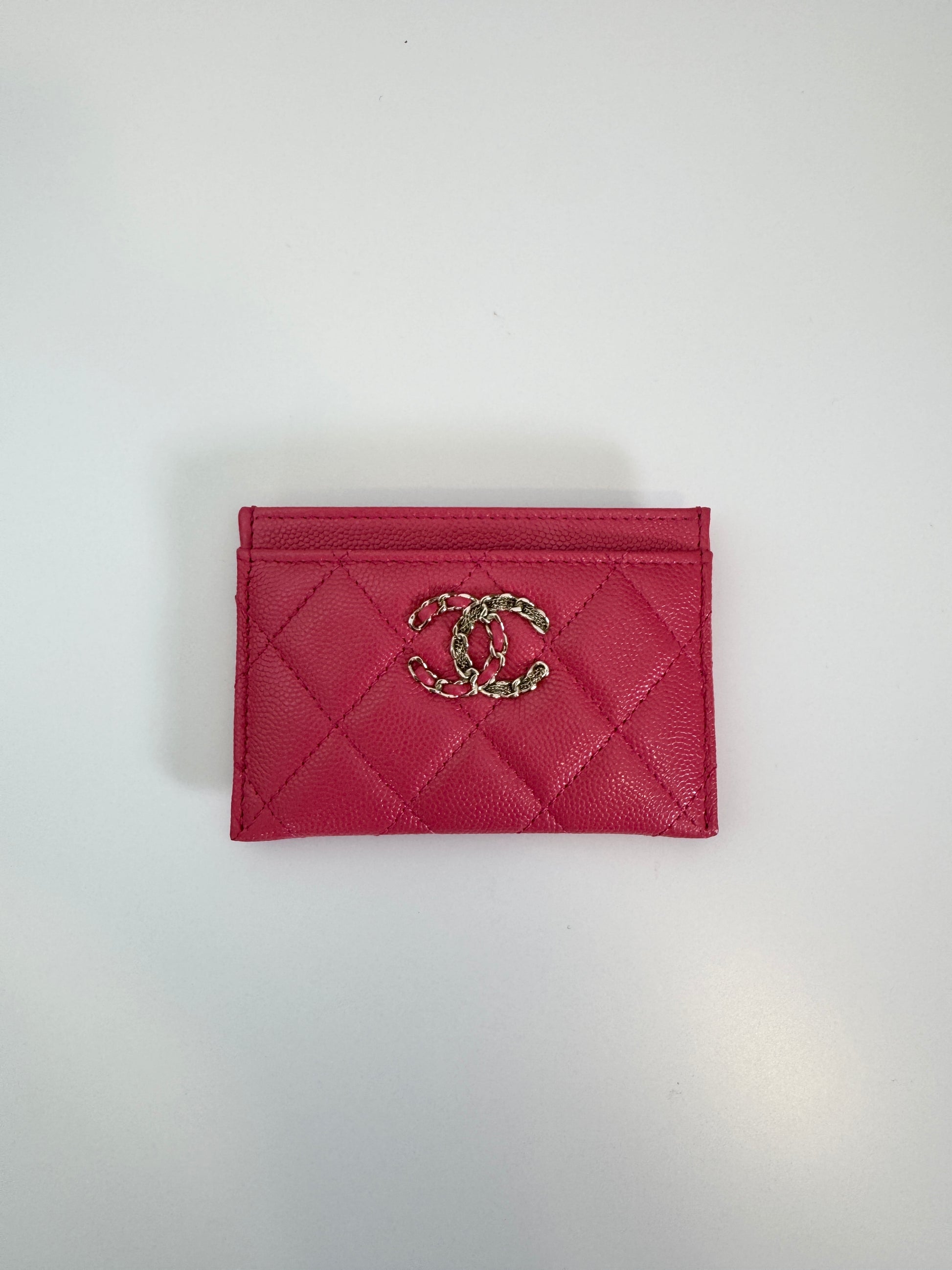 Chanel Quilted Caviar Pink Cardholder