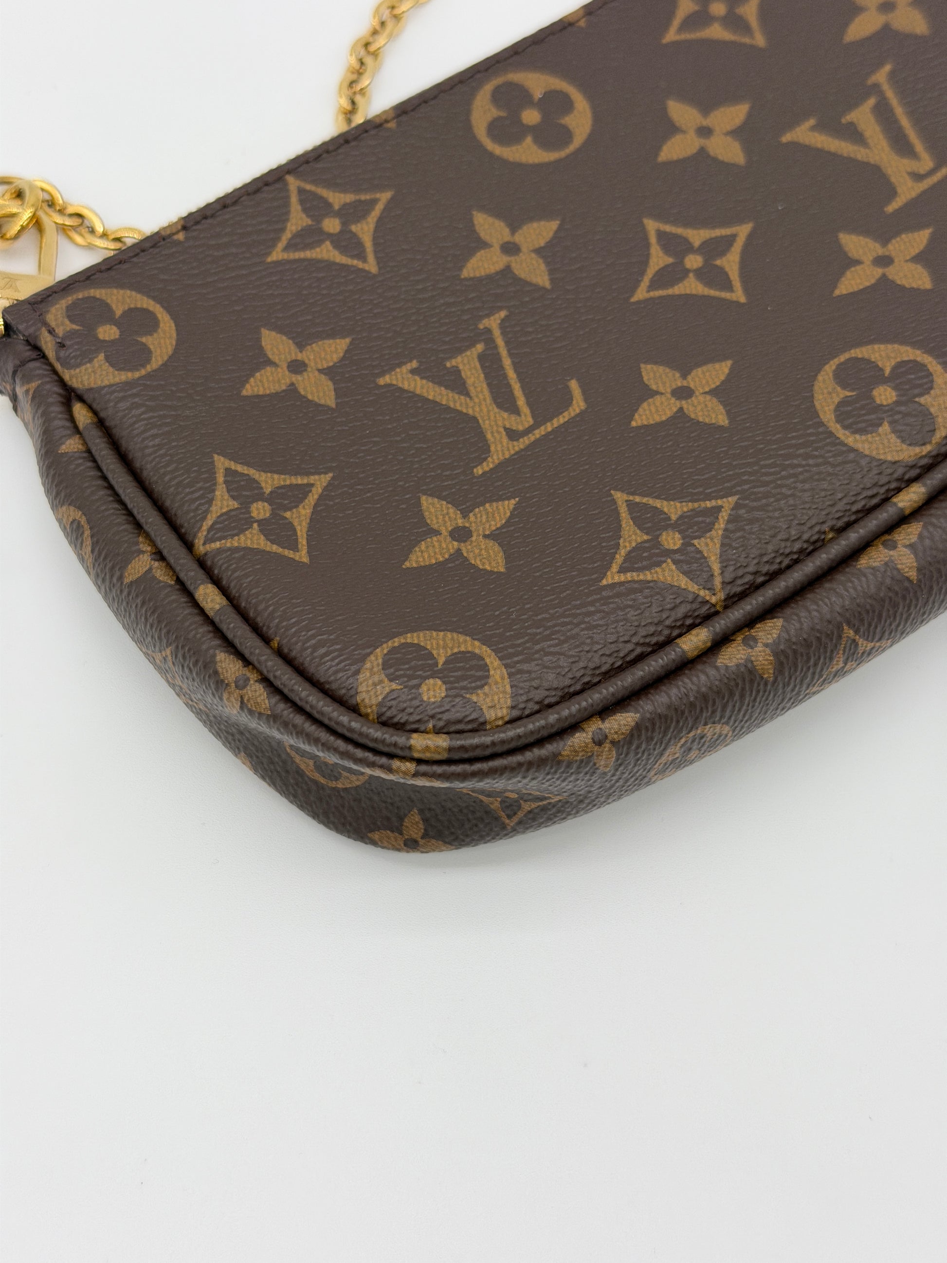 Louis Vuitton Monogram Small Pochette with chain