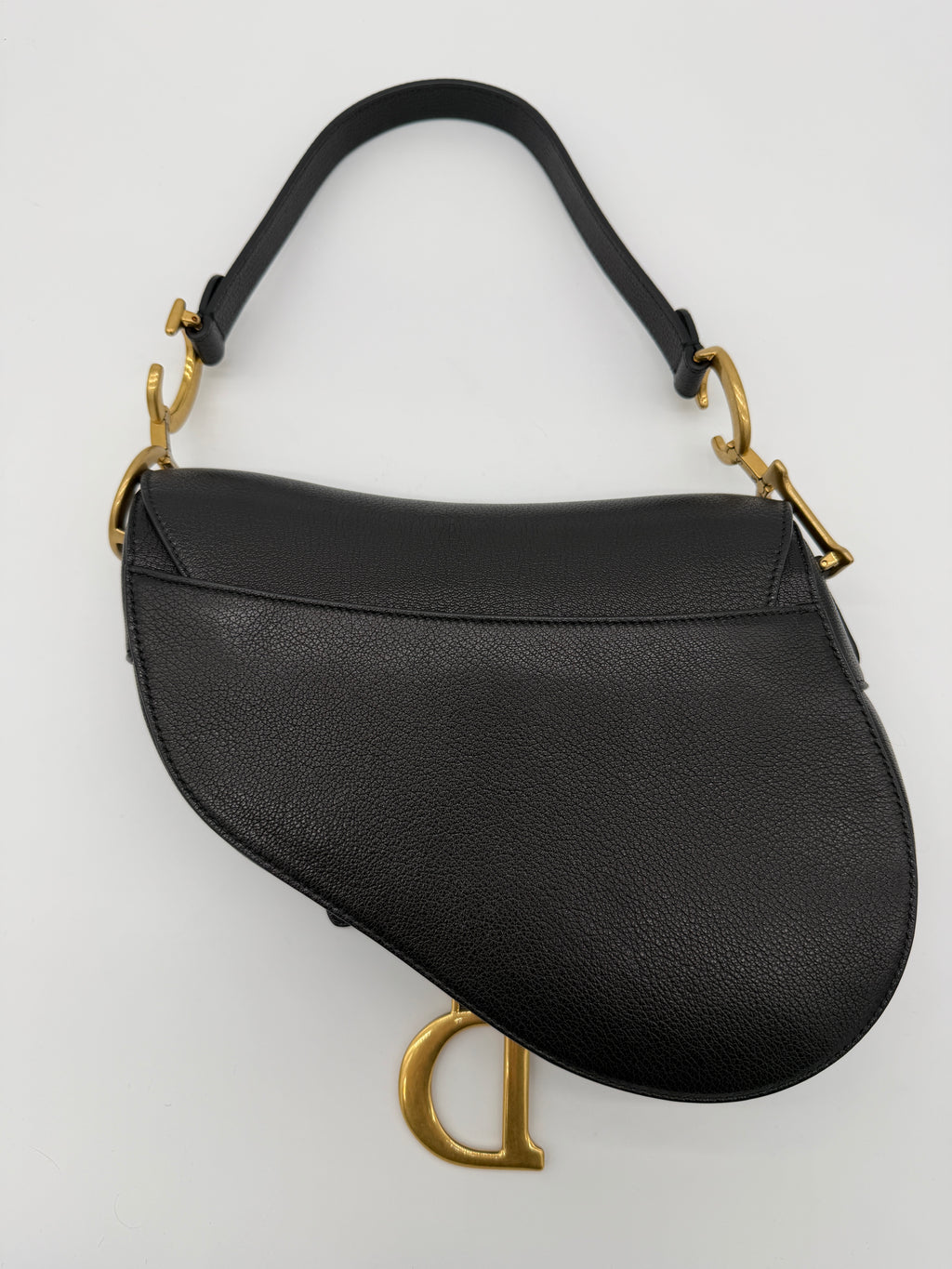 Christian Dior Black Saddle Bag