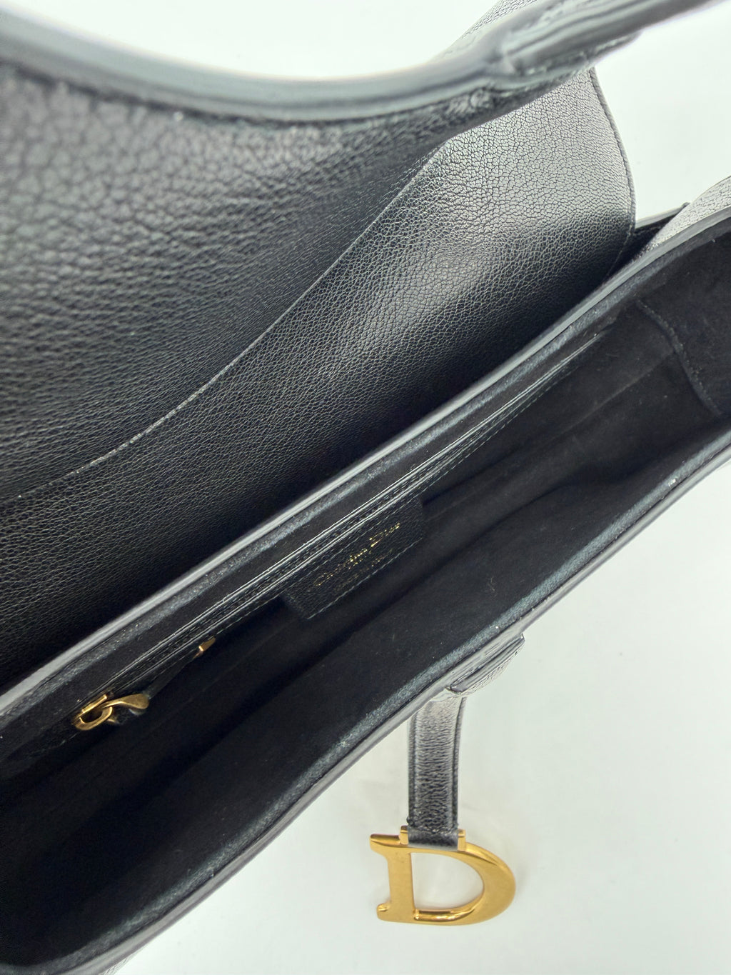 Christian Dior Black Saddle Bag