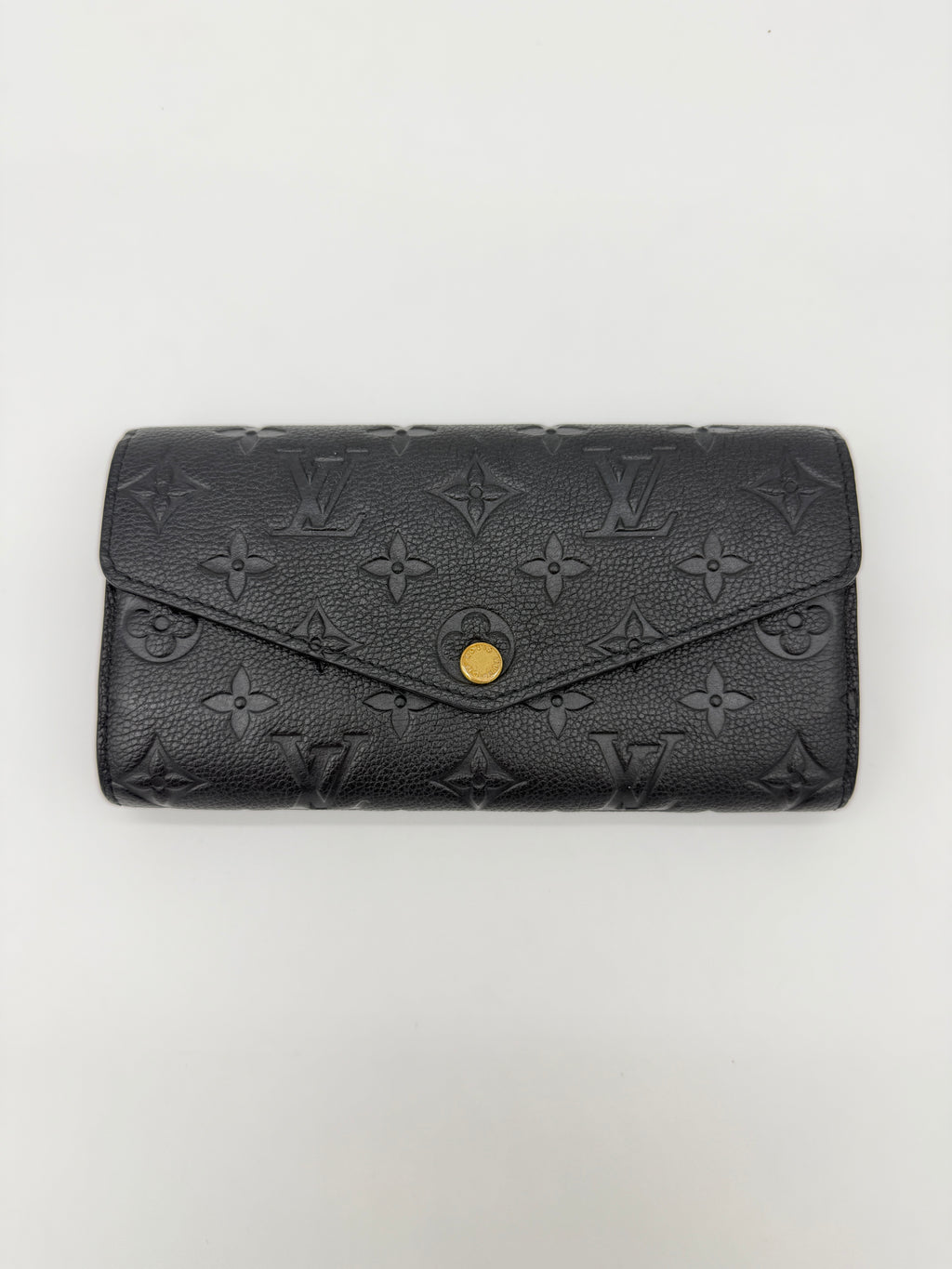 Louis Vuitton Black Empreinte Sarah Wallet
