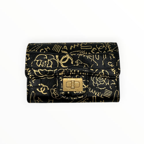 Chanel Reissue Croc Graffiti Flap Card Holder