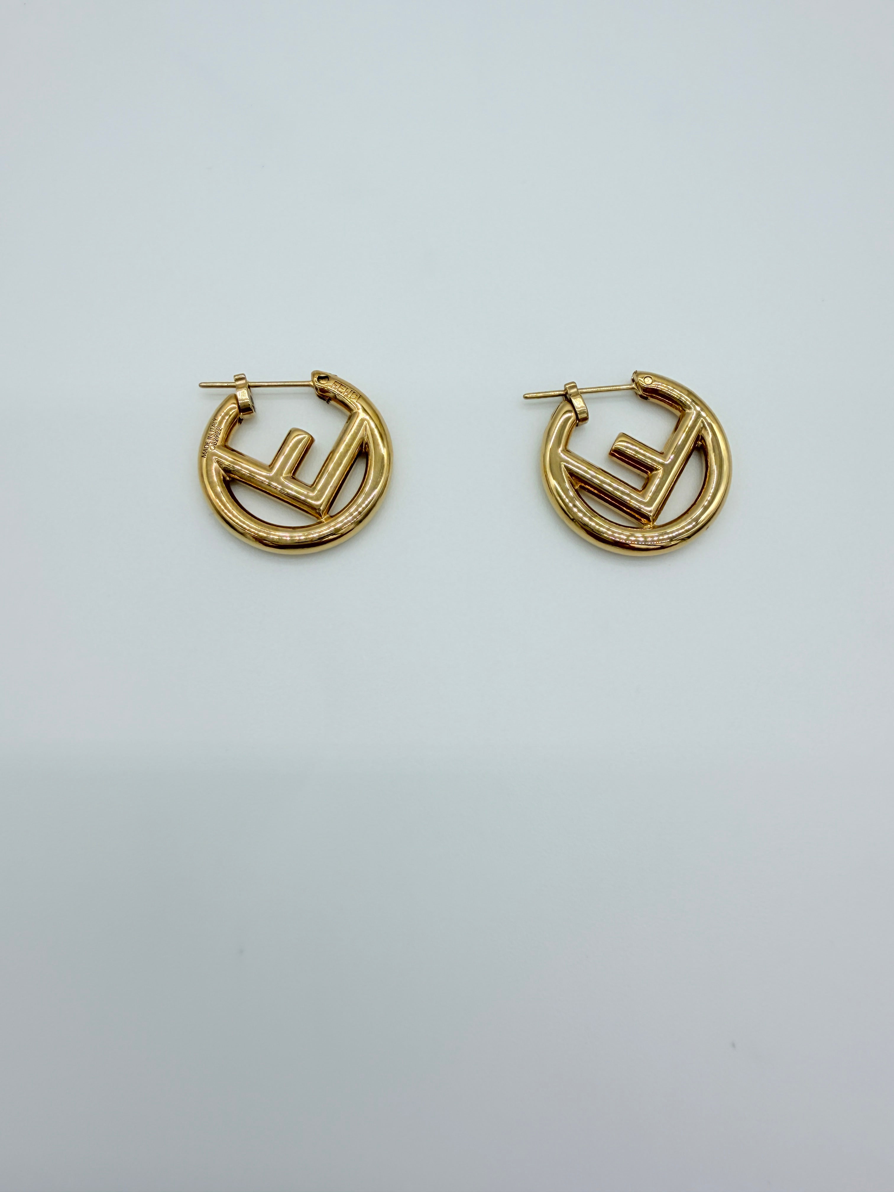F is Fendi Hoop Earrings