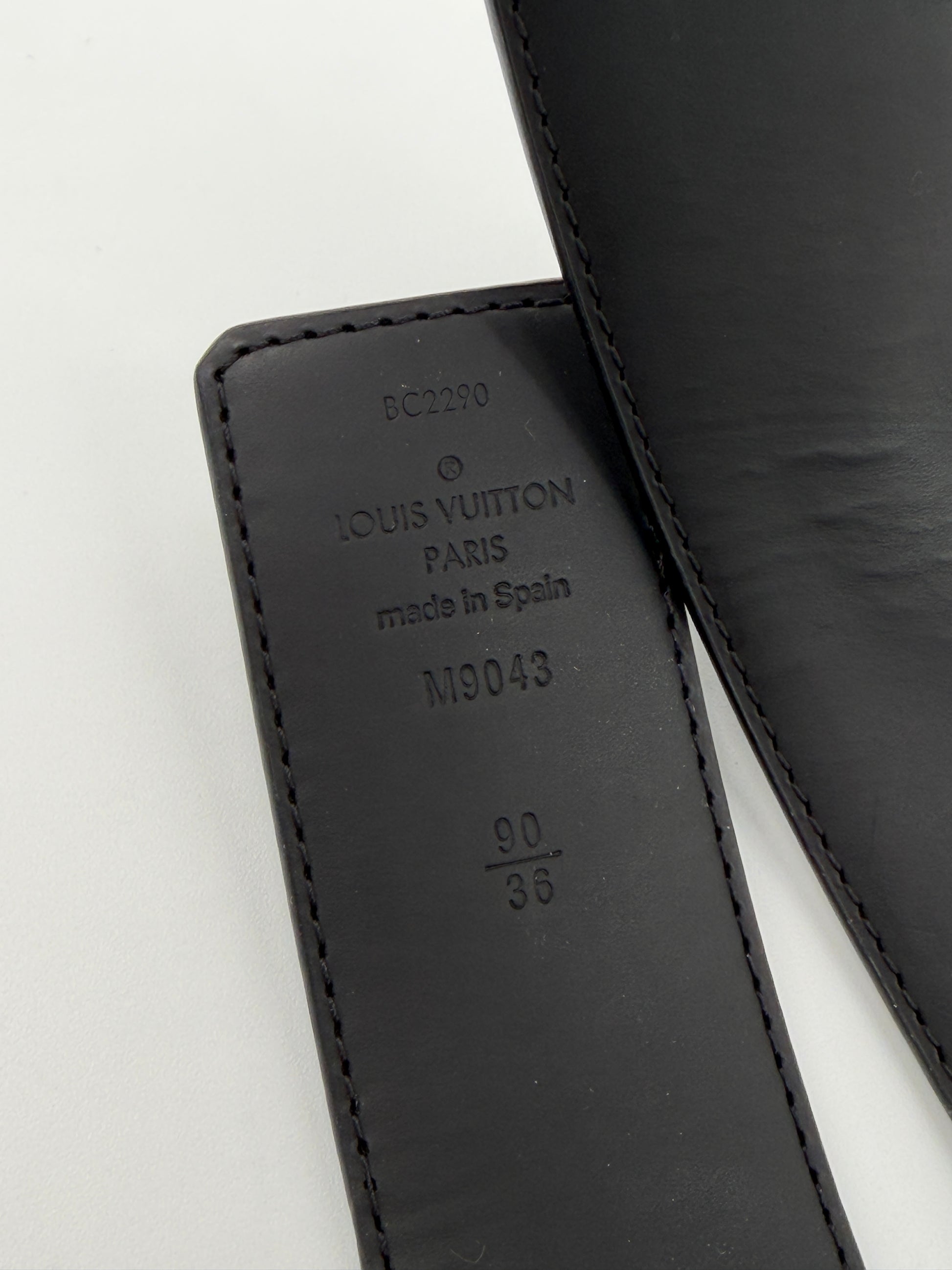 Louis Vuitton Reversible Belt Monogram Eclipse Size 90