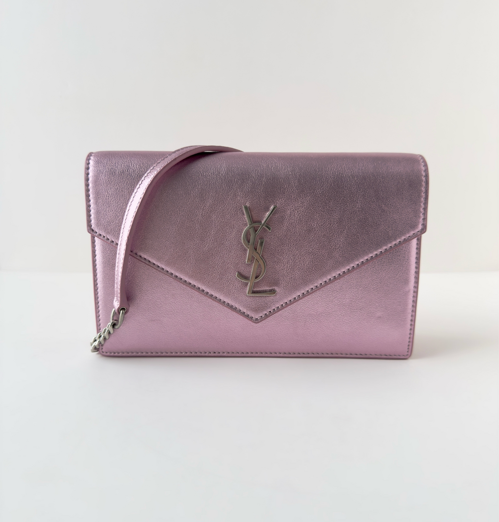 Saint Laurent Wallet on Chain New Azalea Pink