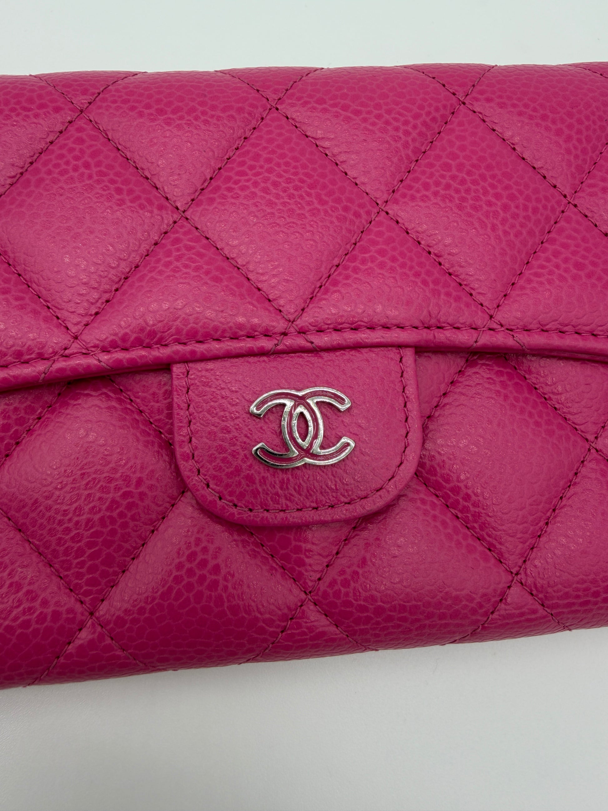 Chanel Pink Caviar Large Flap Wallet