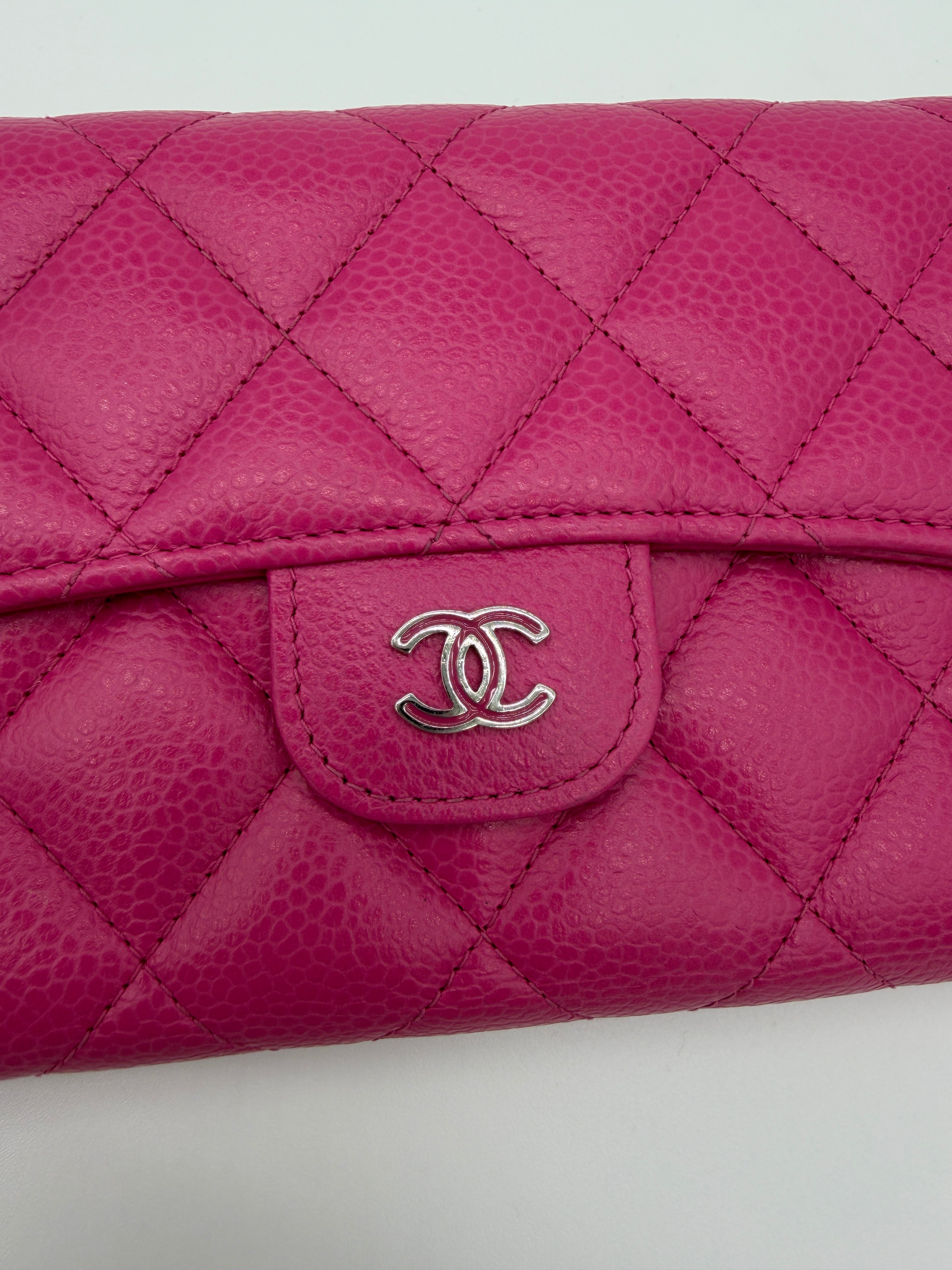 Chanel Pink Caviar Large Flap Wallet