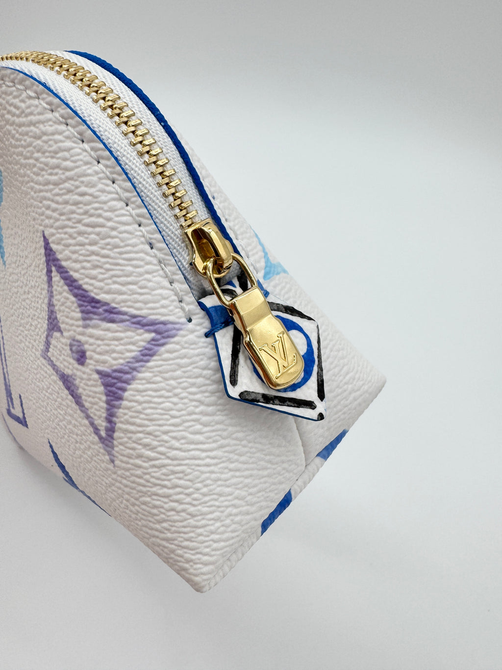 Louis Vuitton By The Pool Blue Giant Monogram Cosmetic Pouch