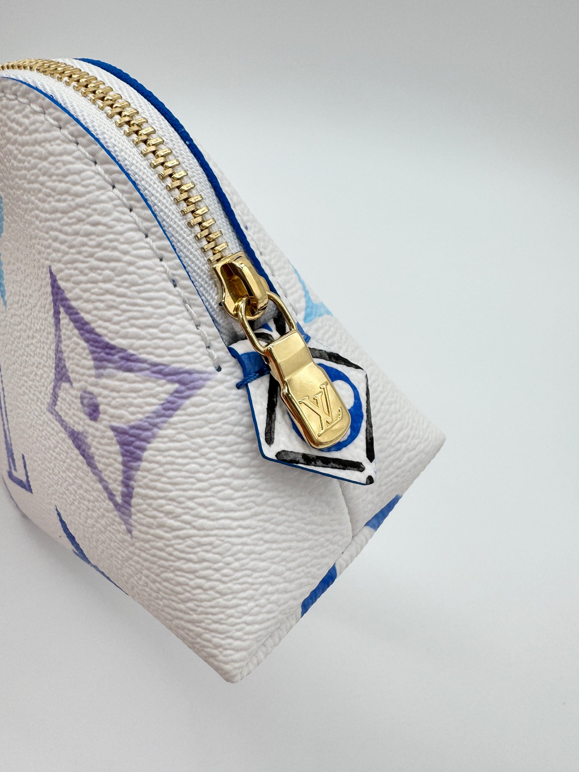 Louis Vuitton By The Pool Blue Giant Monogram Cosmetic Pouch
