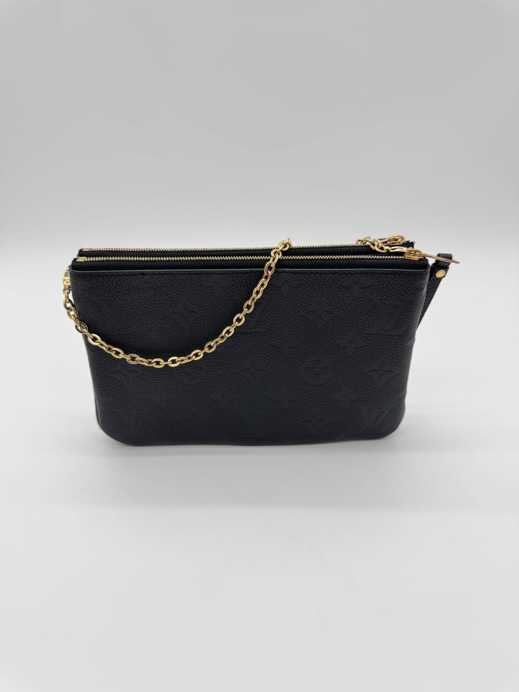 Louis Vuitton Double Zip Pochette Empreinte Black