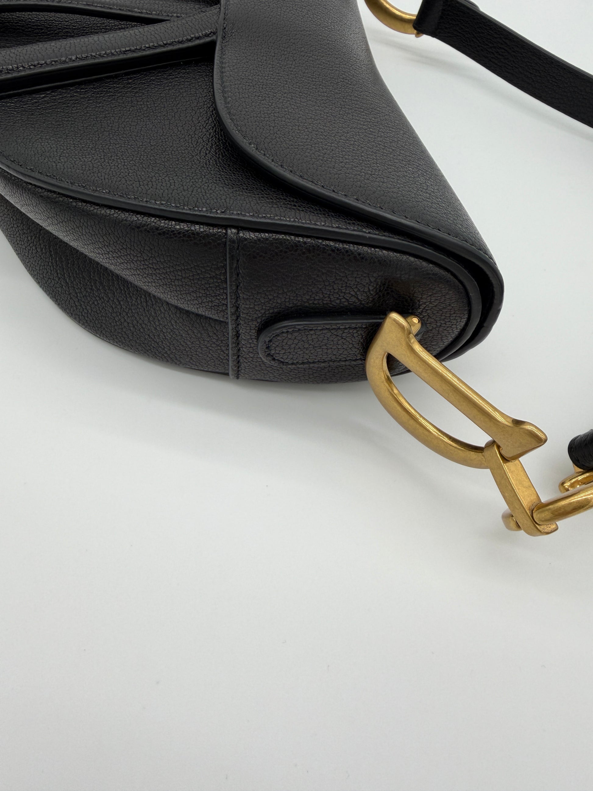 Christian Dior Black Saddle Bag
