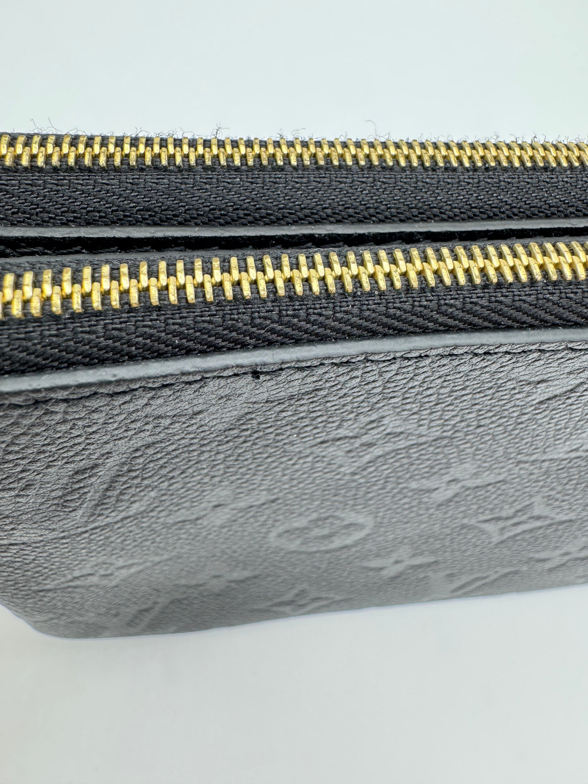 Louis Vuitton Double Zip Pochette Empreinte Black