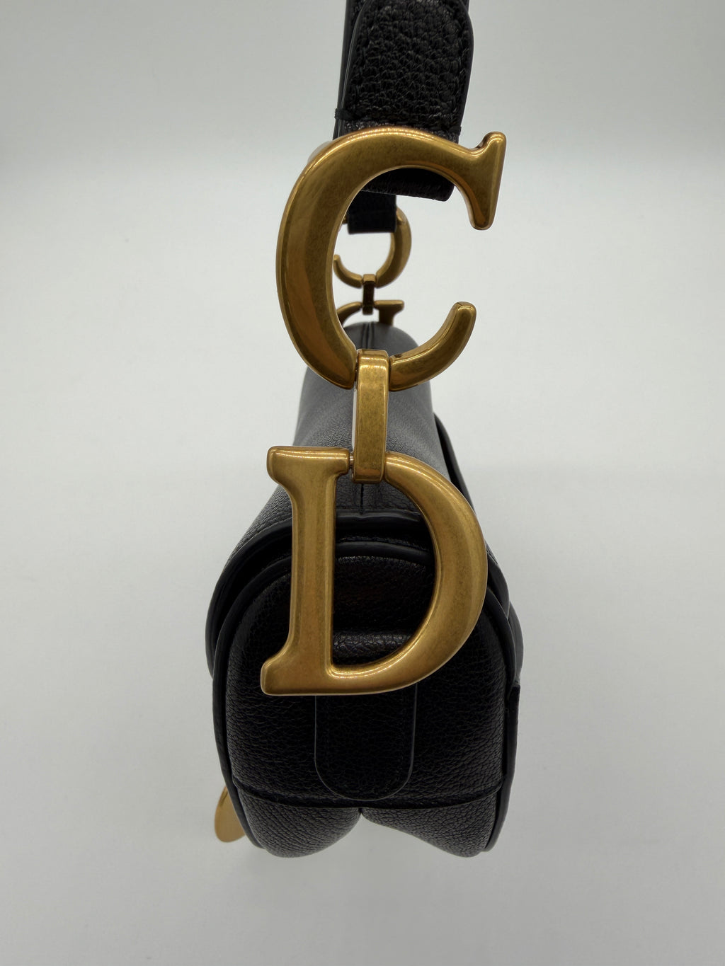 Christian Dior Black Saddle Bag