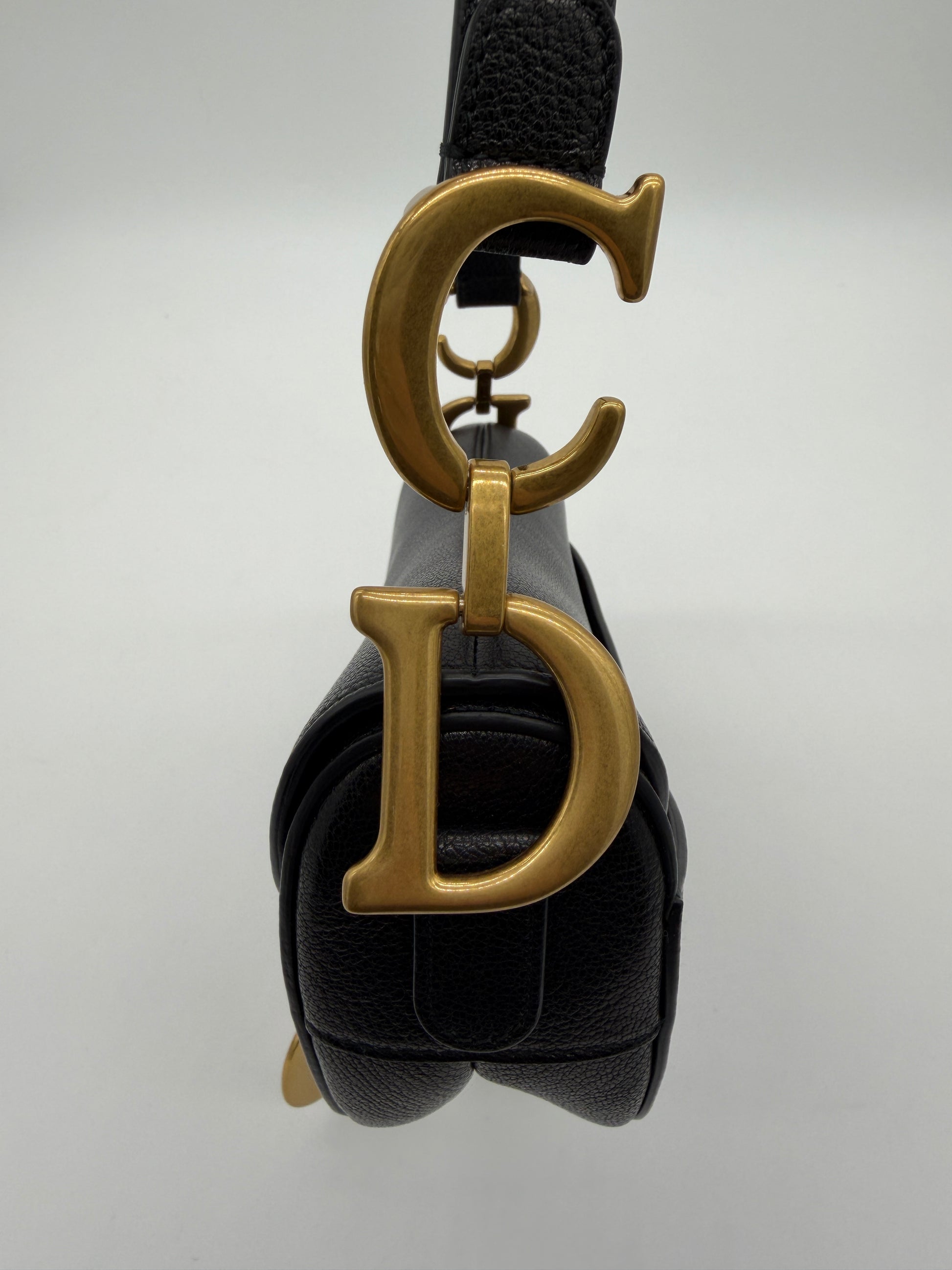 Christian Dior Black Saddle Bag