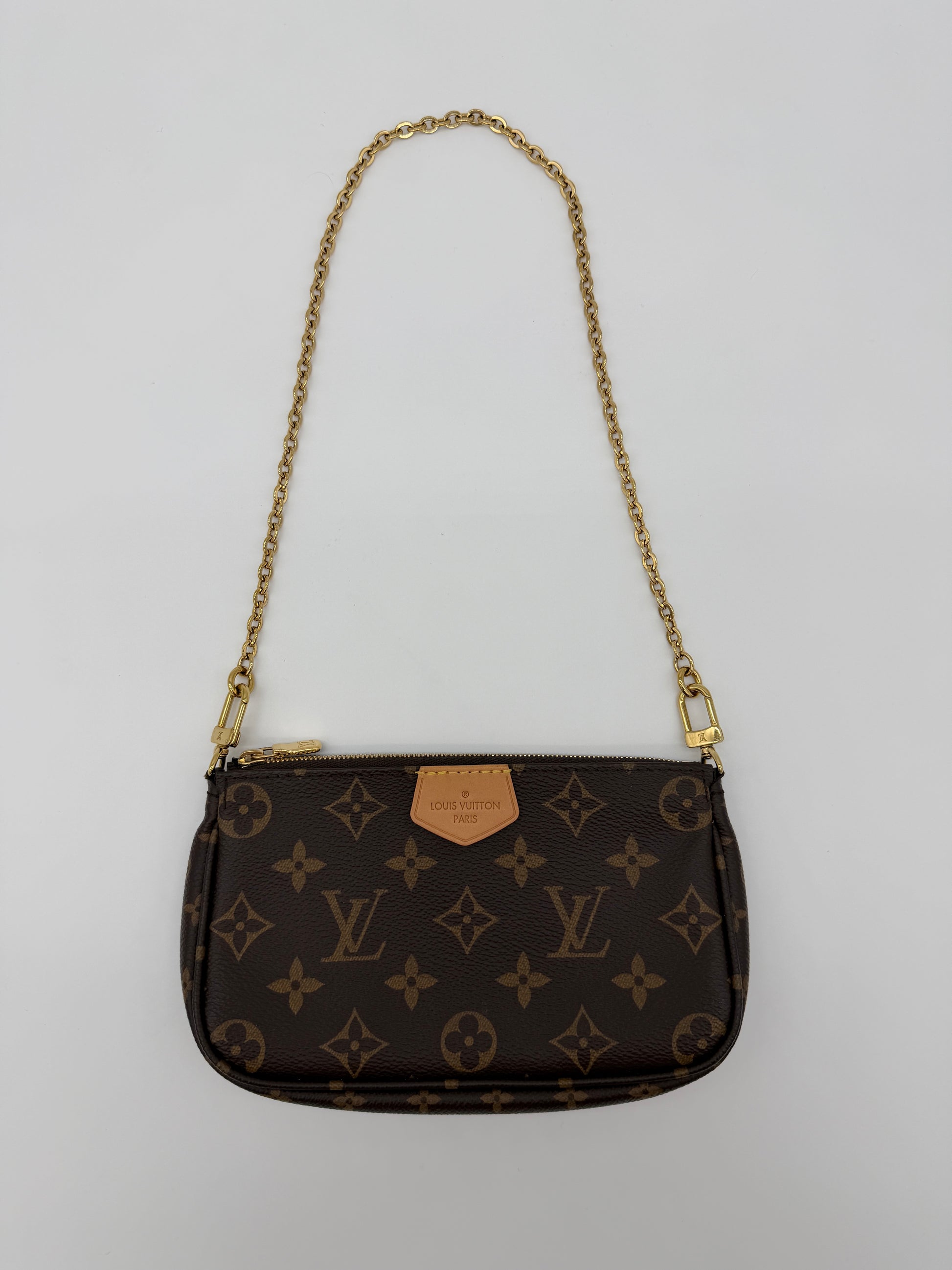 Louis Vuitton Monogram Small Pochette with chain
