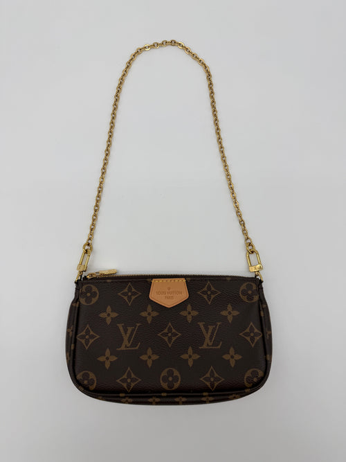 Louis Vuitton Monogram Small Pochette with chain