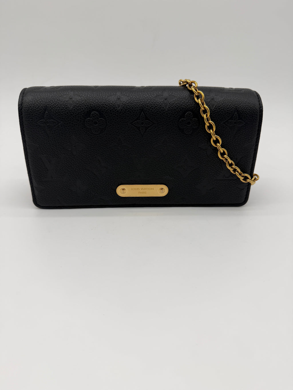 Louis Vuitton Lily Wallet on Chain Black Empreinte