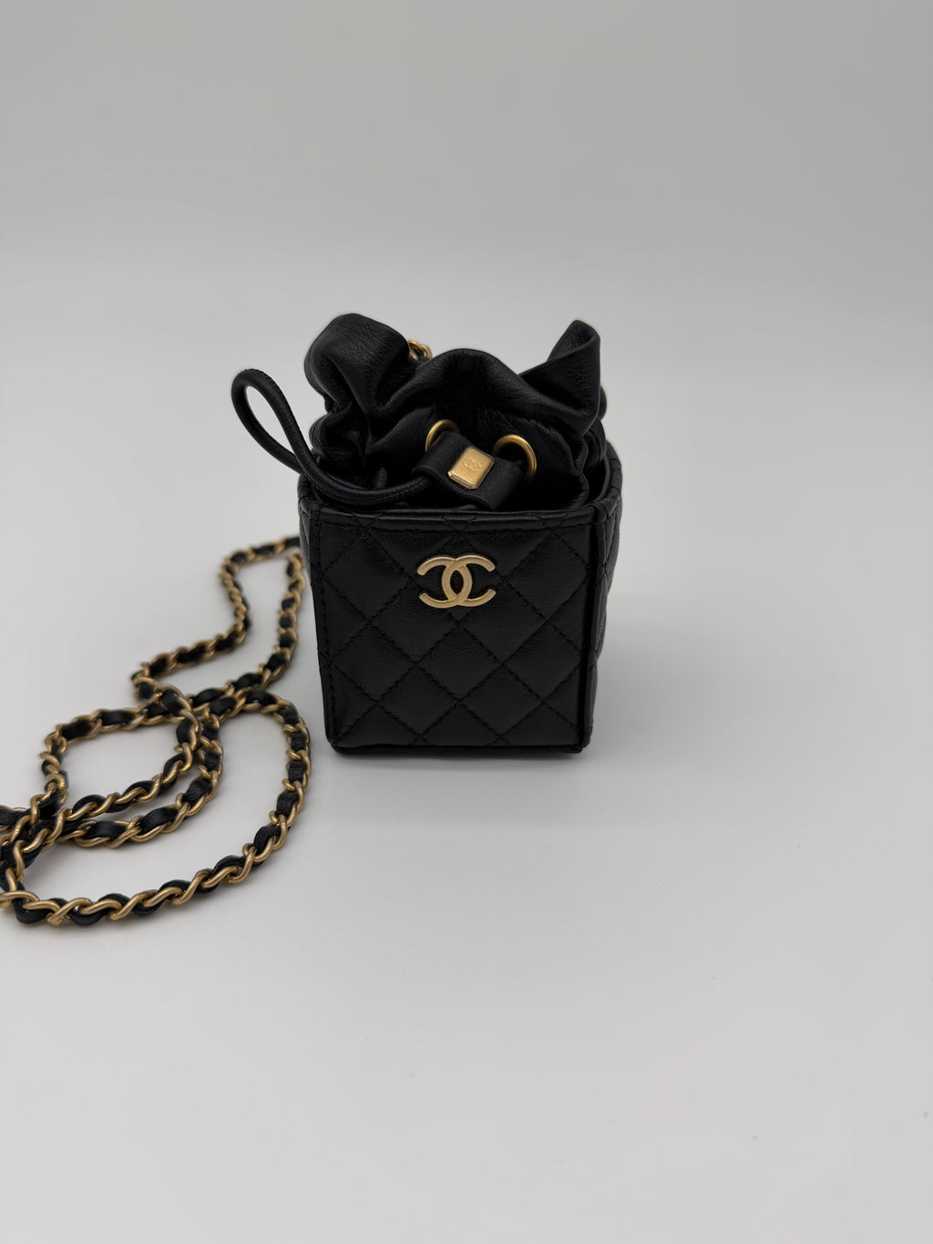 Chanel Mini Bucket Drawstring Crossbody Bag